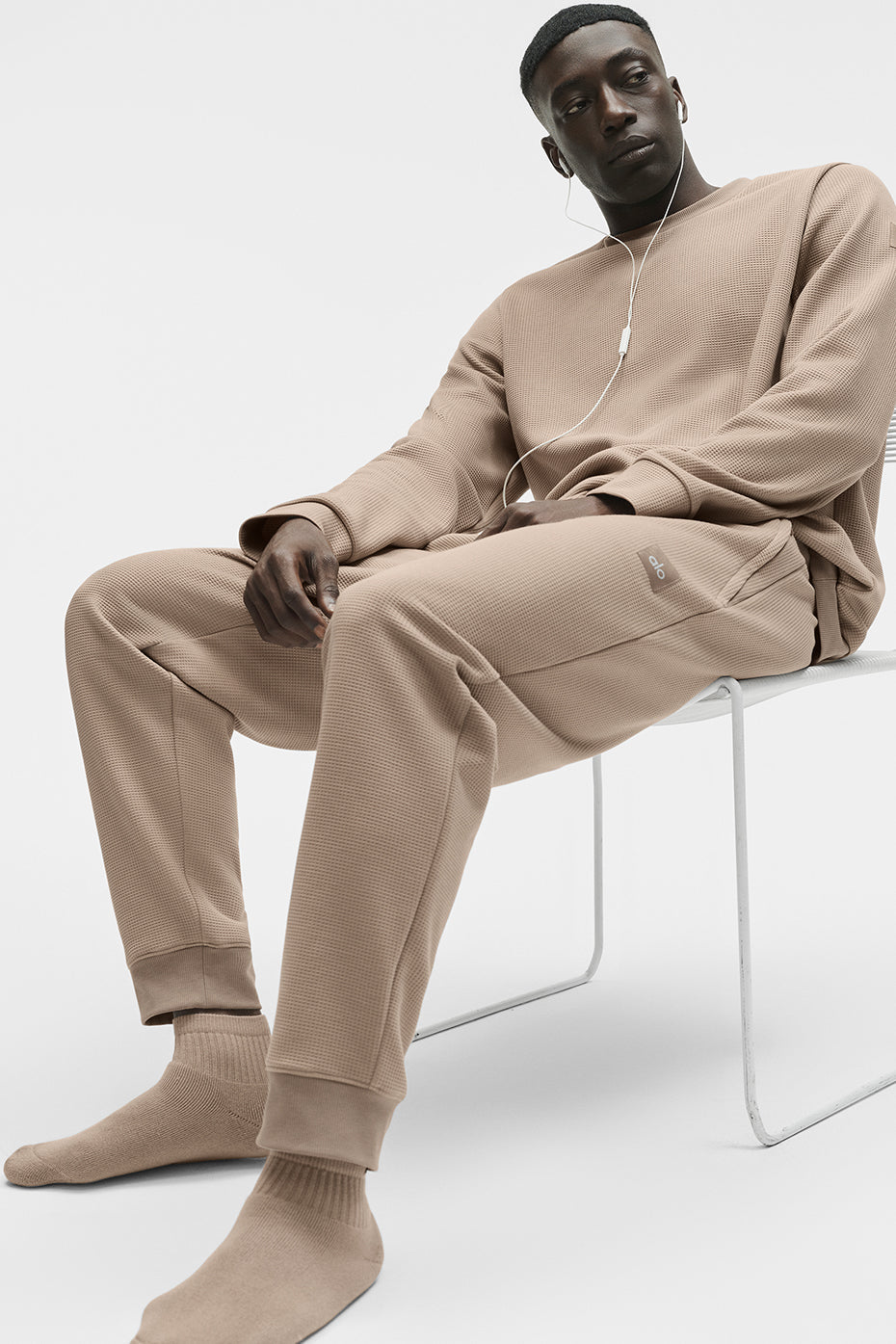 Pantalon de jogging de détente gaufré - Gravier