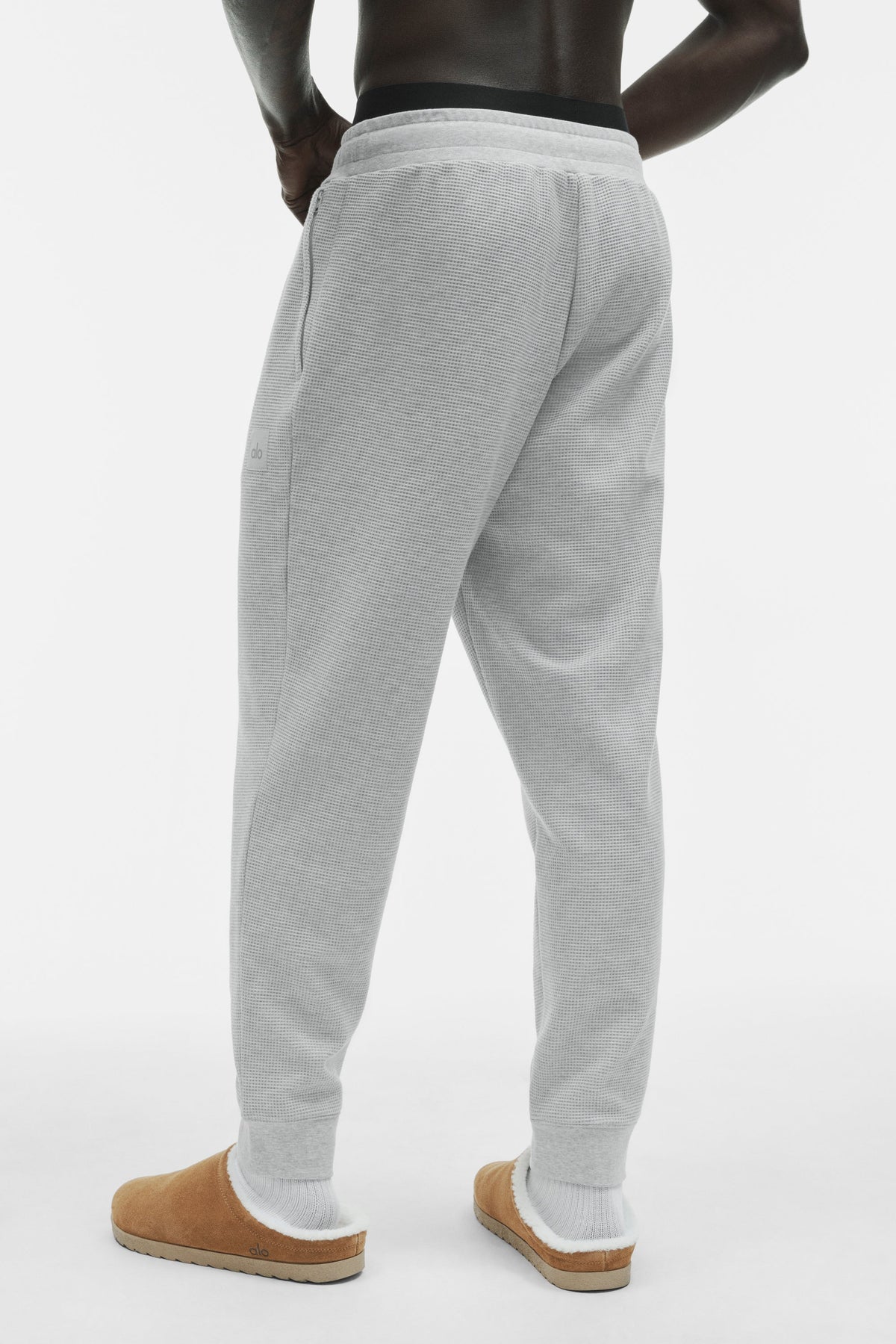 Pantalon de jogging de détente gaufré - Gris chiné sport
