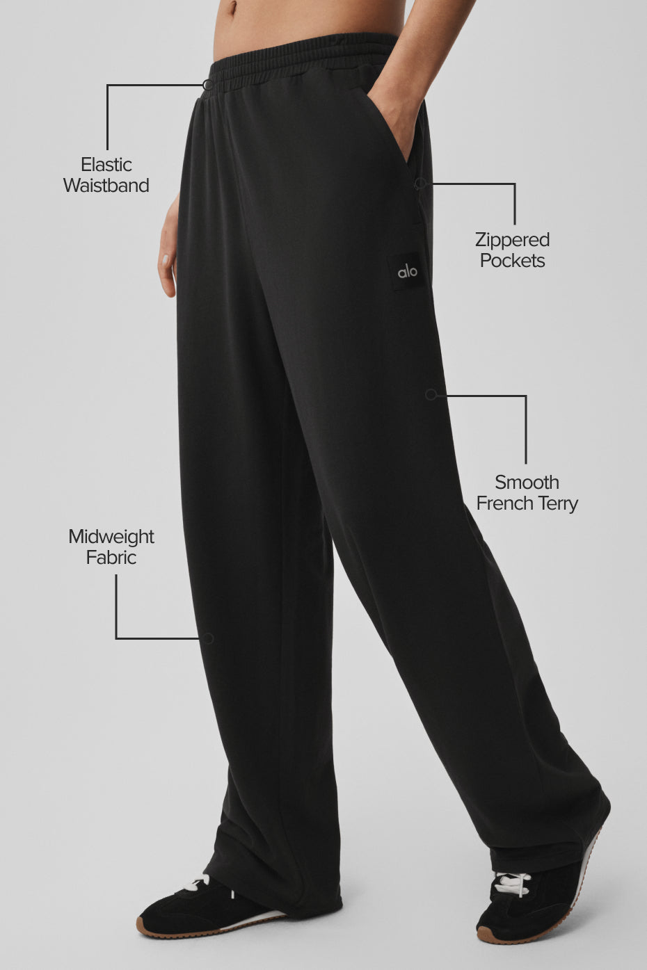 Pantalon droit Double Take - Noir