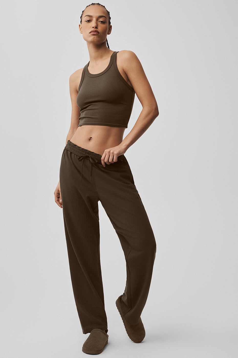 Pantalon droit Double Take - Espresso
