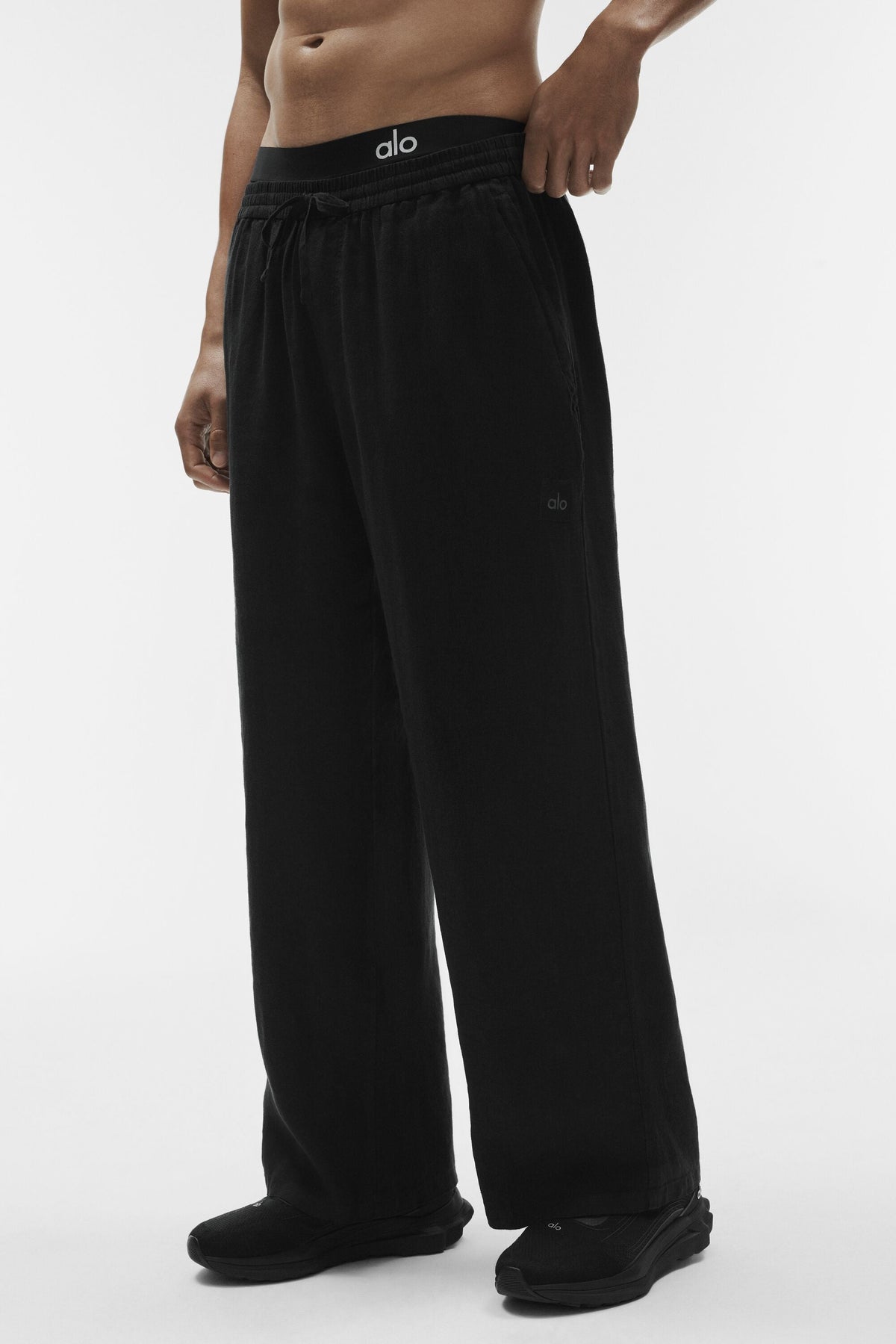 Pantalon droit Linen Days - Noir