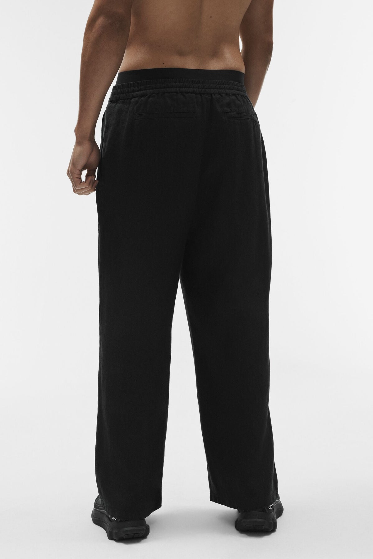 Pantalon droit Linen Days - Noir
