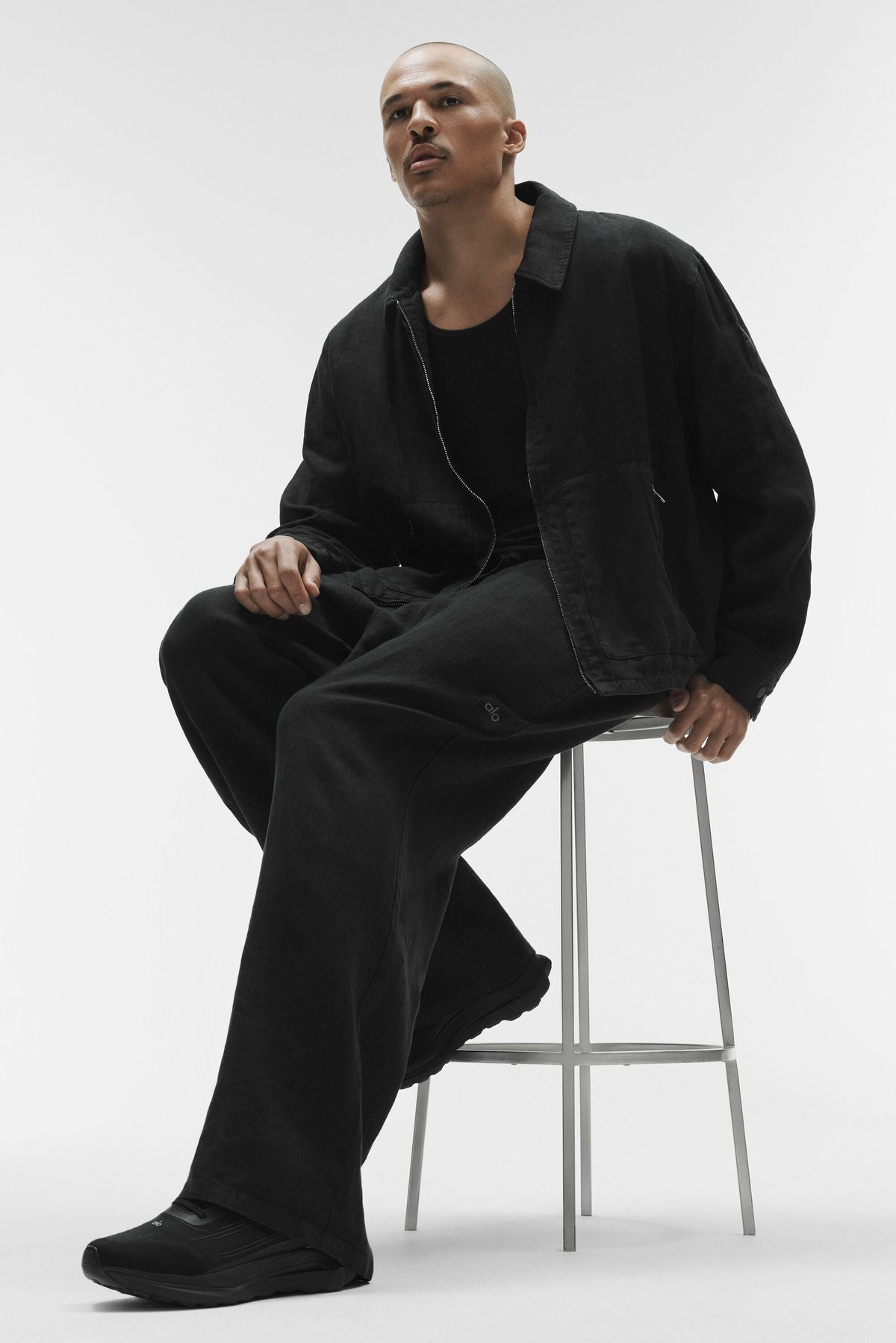 Pantalon droit Linen Days - Noir