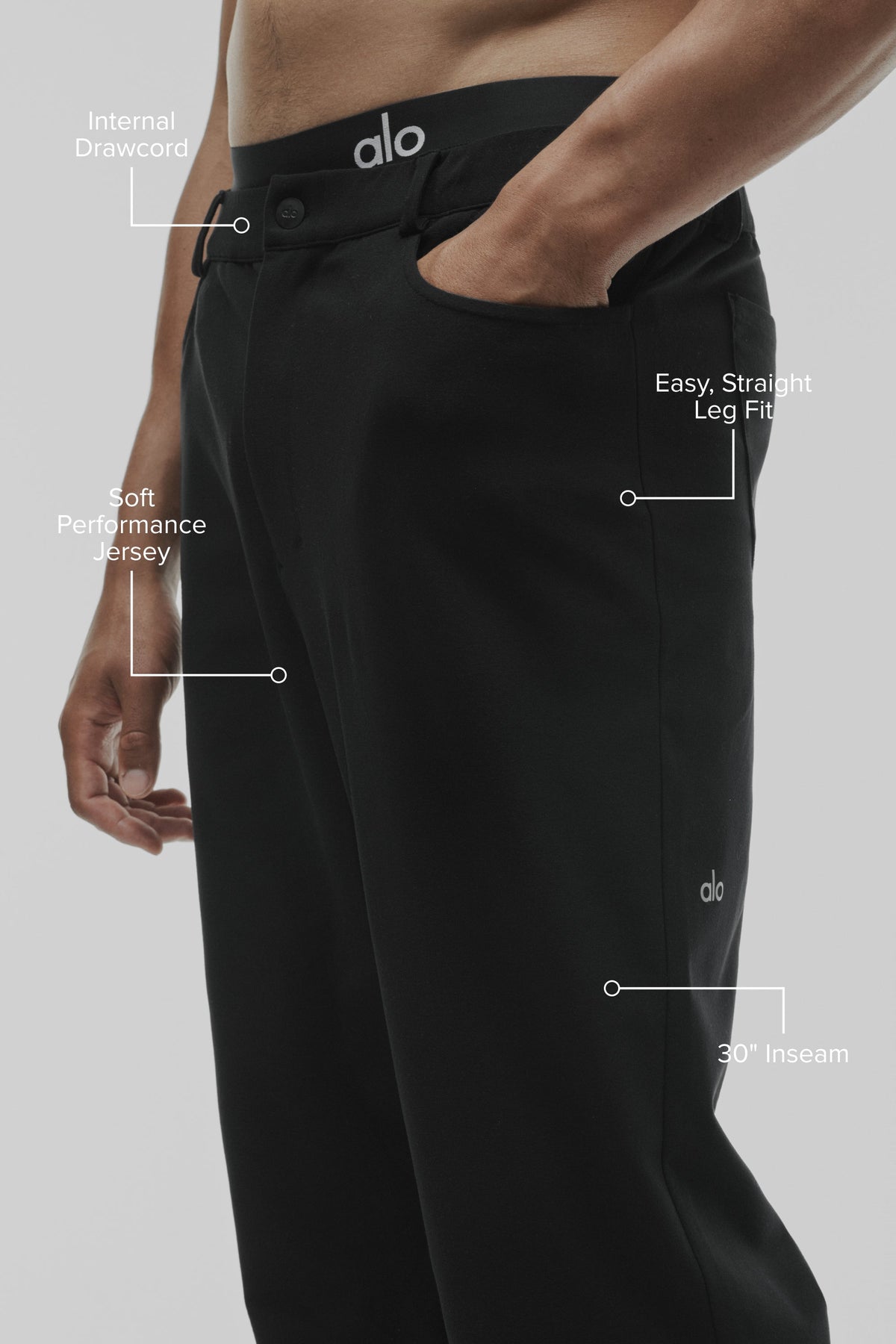 Pantalon Conquer Max à 4 poches - Noir