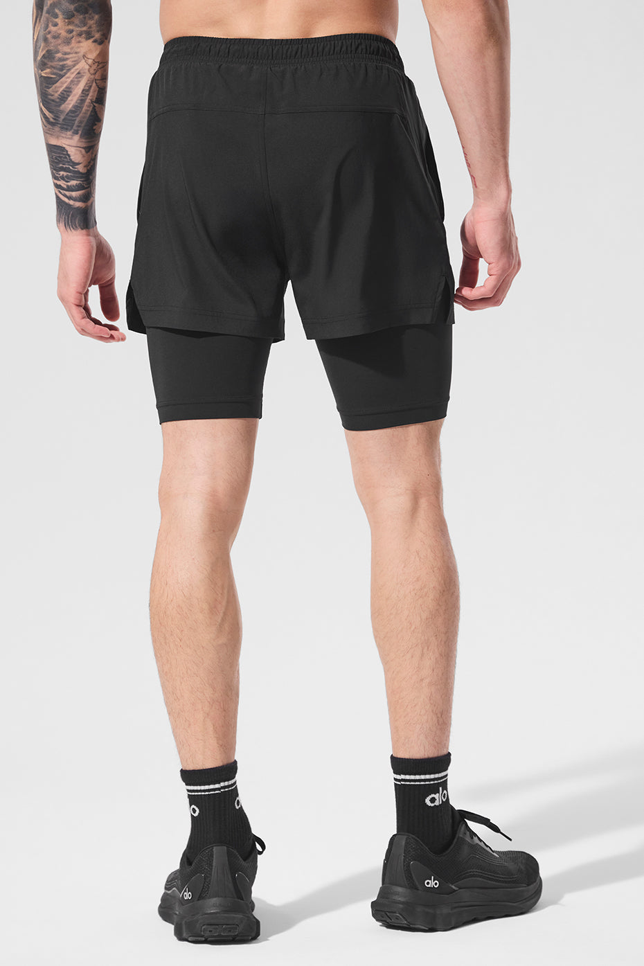 Short 2 en 1 Revival de 5 pouces - Noir/Noir