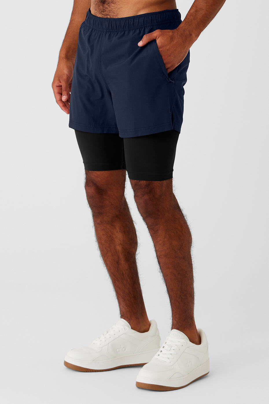 Short 2 en 1 Revival de 5 pouces - Bleu marine/Noir
