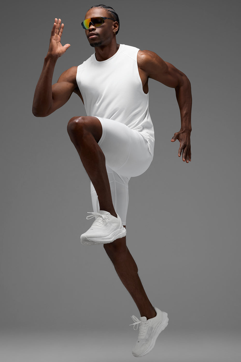 Short de compression Flight de 9 pouces - Blanc