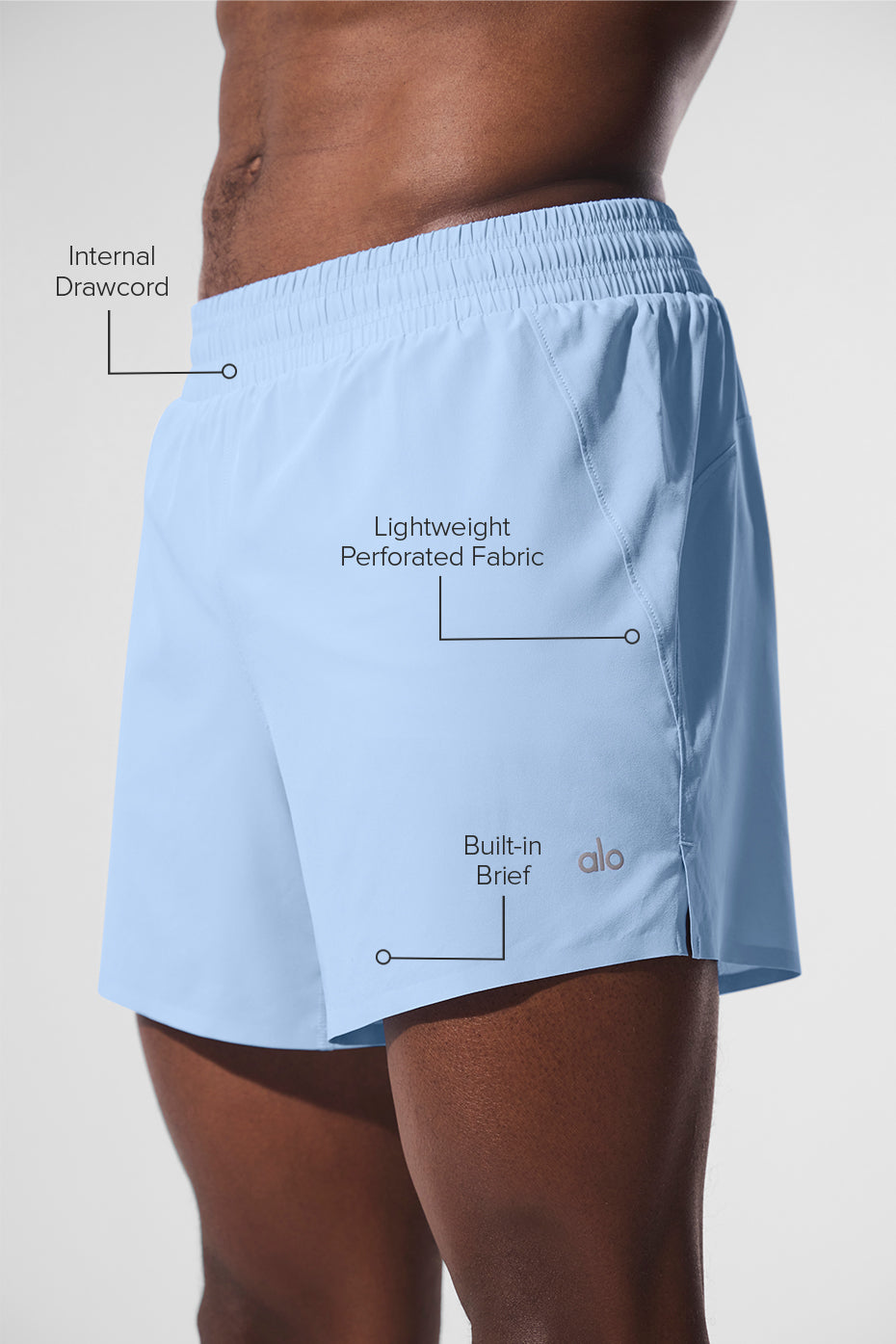 Short de course Adapt de 5 pouces - Bleu coquillage