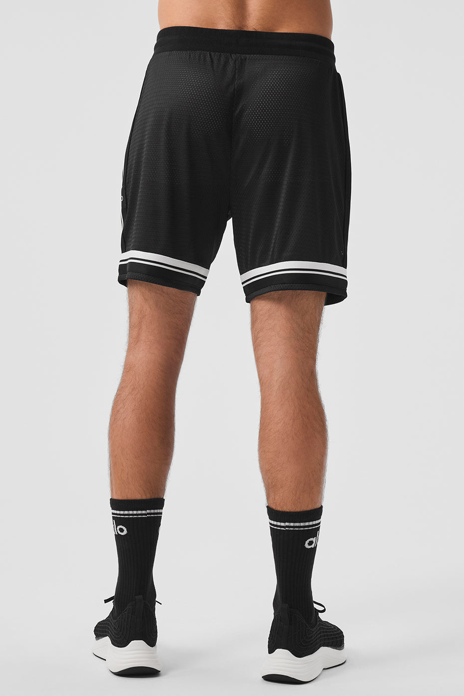 Short de basket Key de 7 pouces en résille - Noir