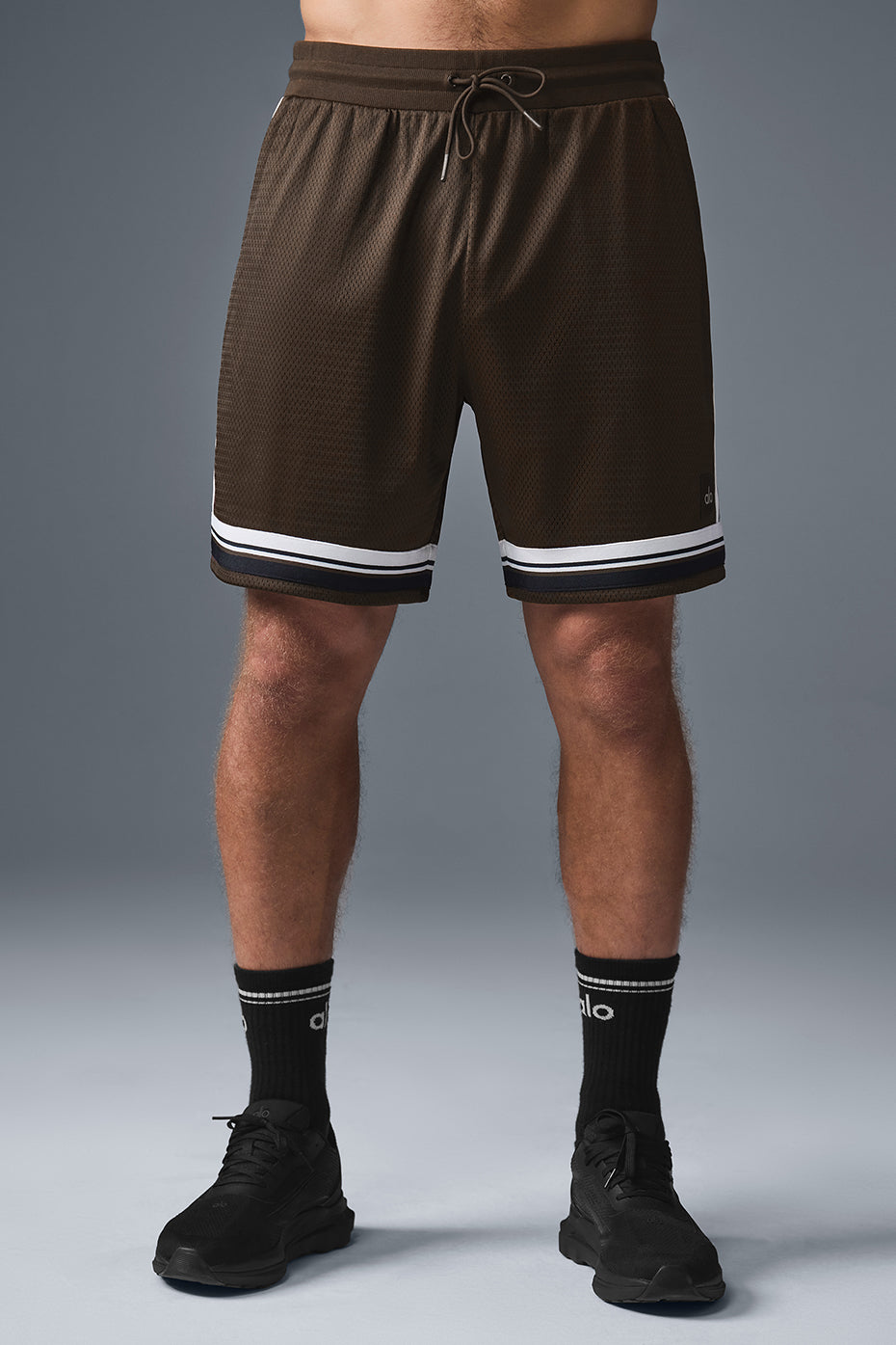 Short de basket Key de 7 pouces en résille - Espresso