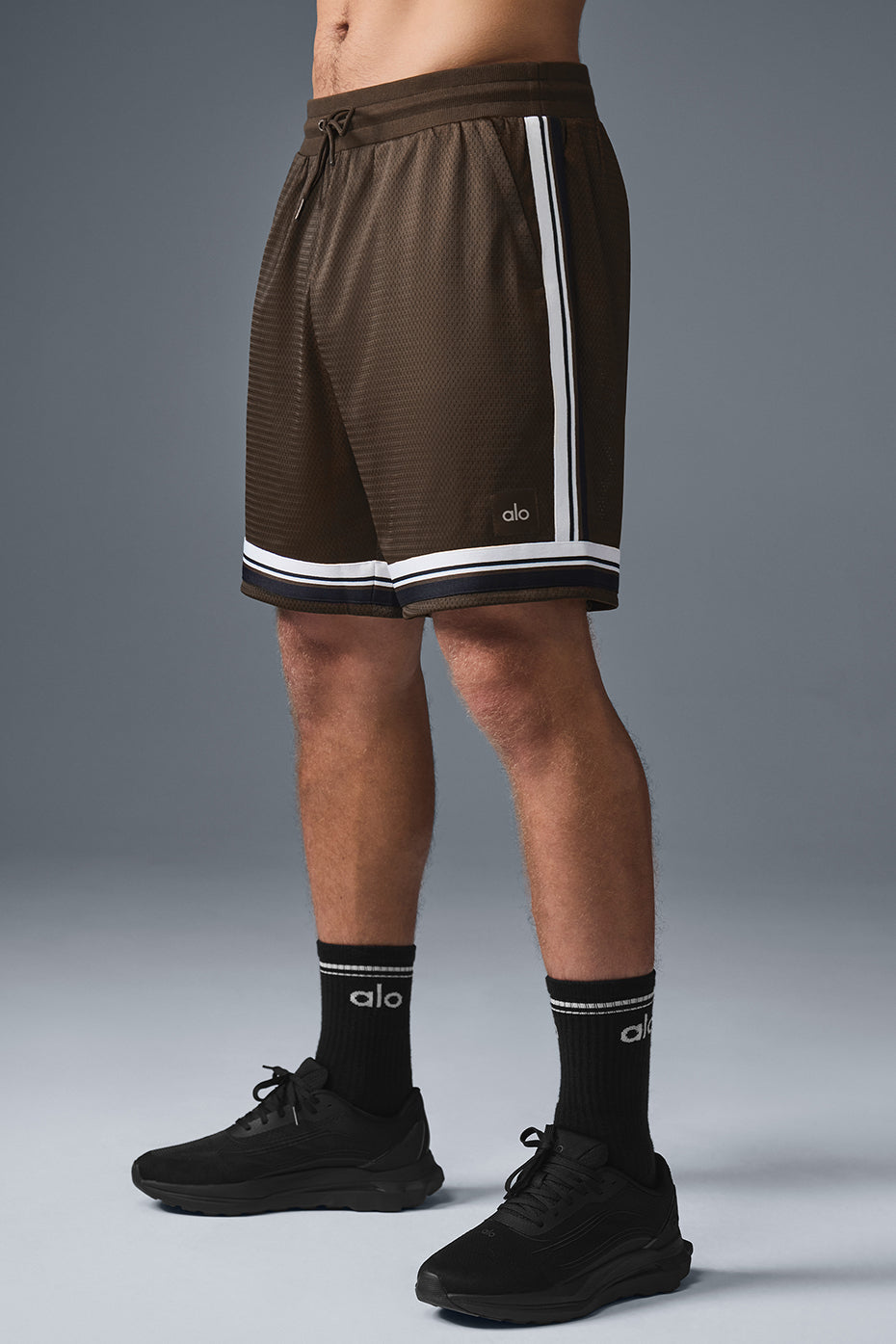 Short de basket Key de 7 pouces en résille - Espresso