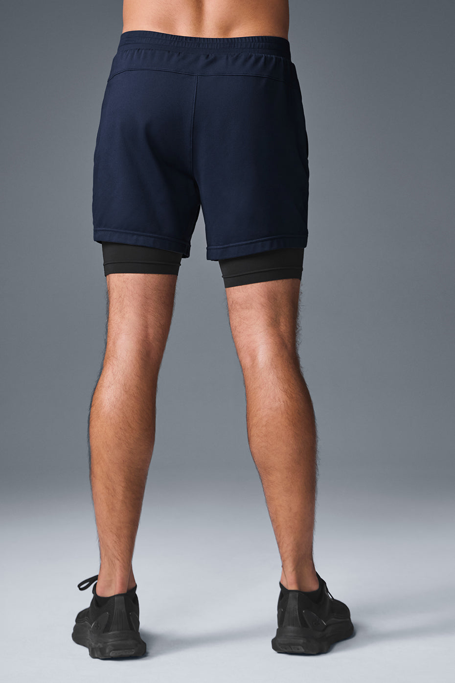 Short technique 2 en 1 Conquer React - Bleu marine/Noir