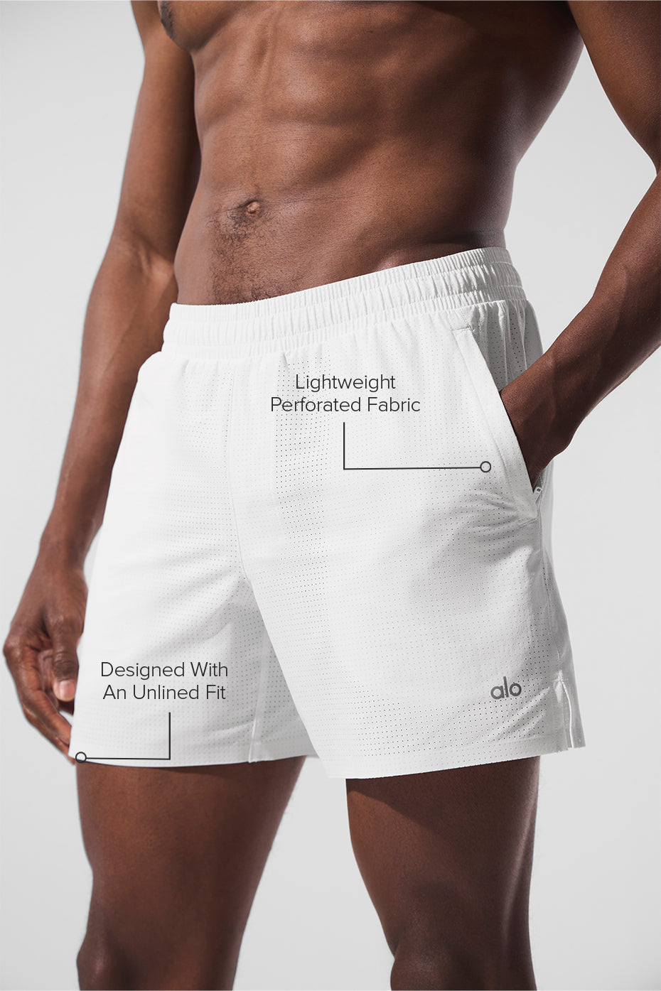 Short de course Traction de 5 pouces - Blanc
