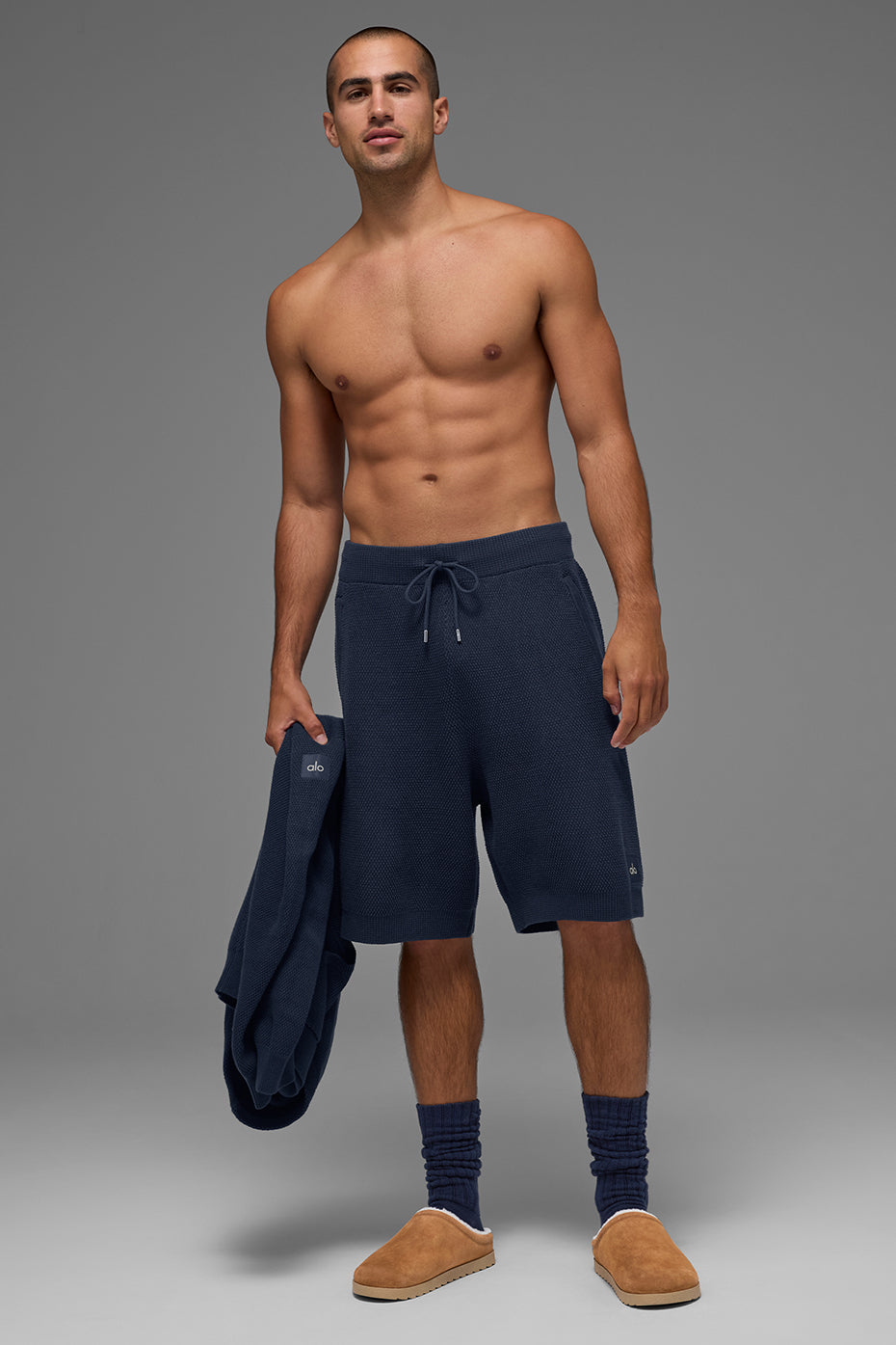 Short Sports Club de 7 pouces en maille - Bleu marine