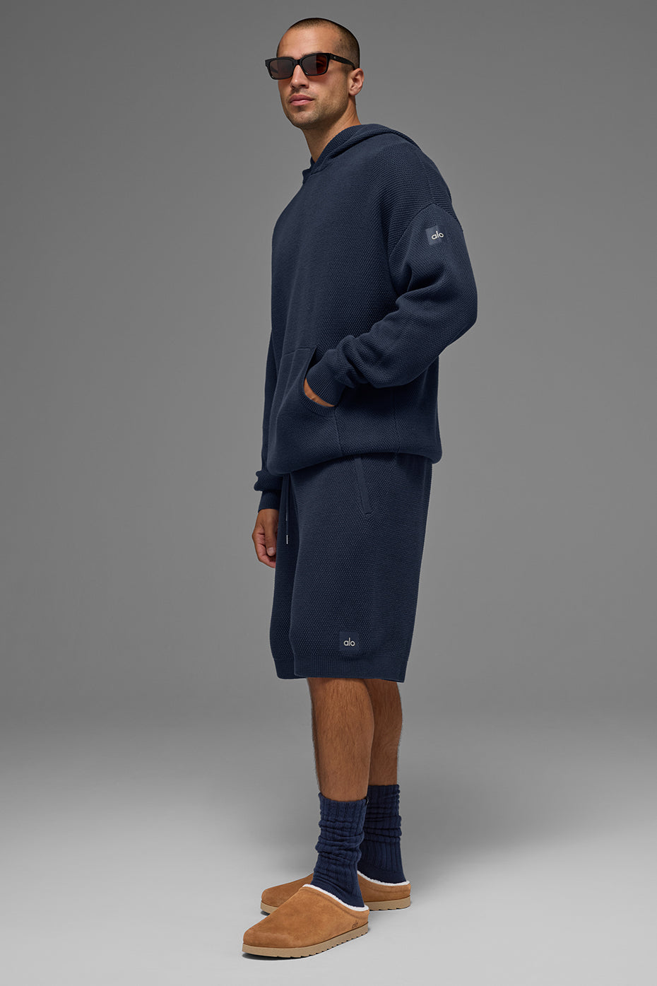 Short Sports Club de 7 pouces en maille - Bleu marine