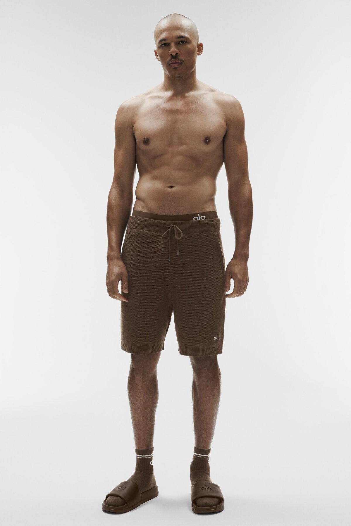 Short Sports Club de 7 pouces en maille - Espresso