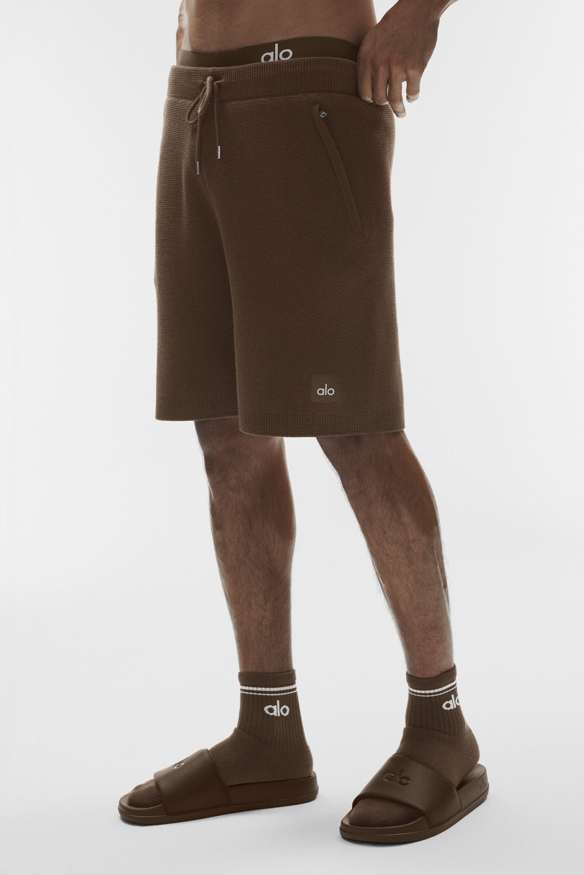 Short Sports Club de 7 pouces en maille - Espresso
