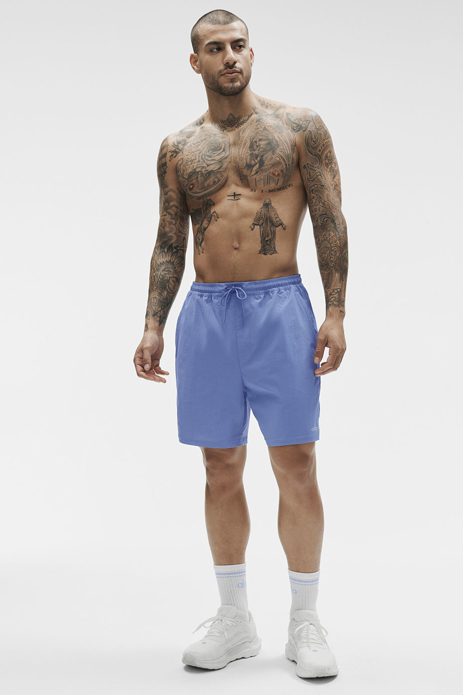 Short de surf High Tide de 7 pouces - Bleu Provence