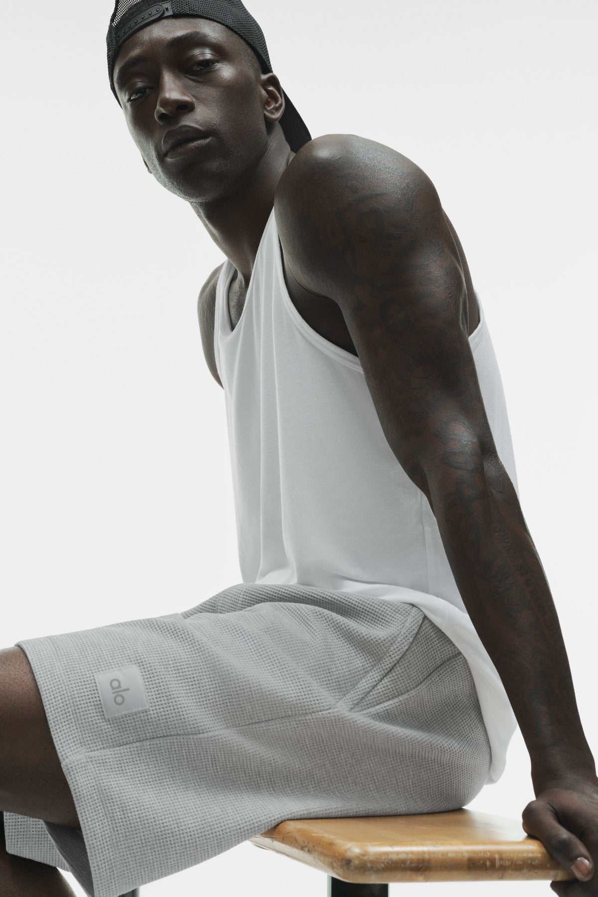 Short de détente gaufré de 7 pouces - Gris chiné sport
