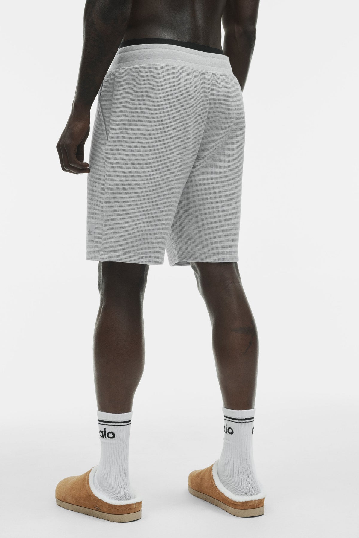 Short de détente gaufré de 7 pouces - Gris chiné sport