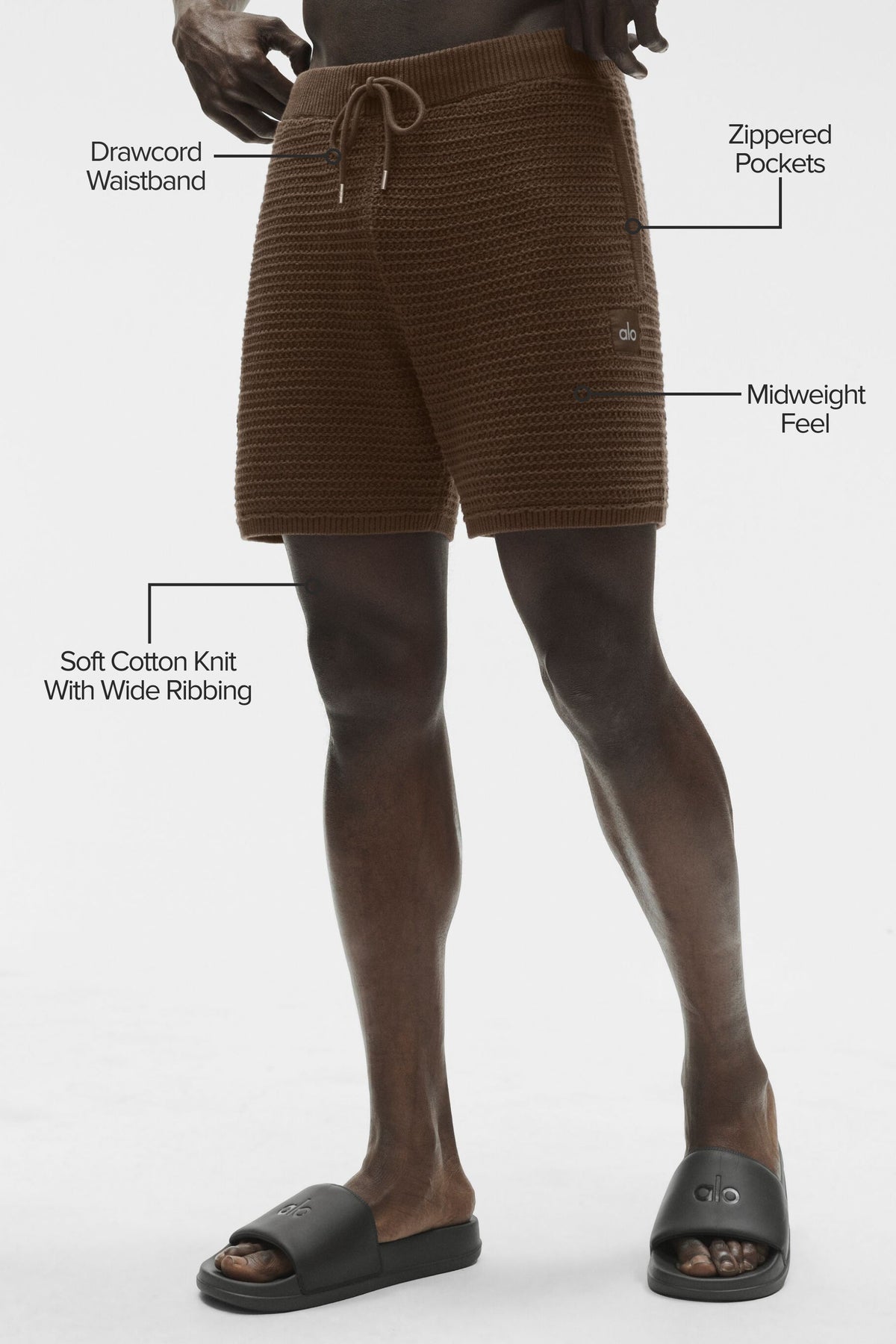 Short Shift de 5 pouces en maille - Espresso