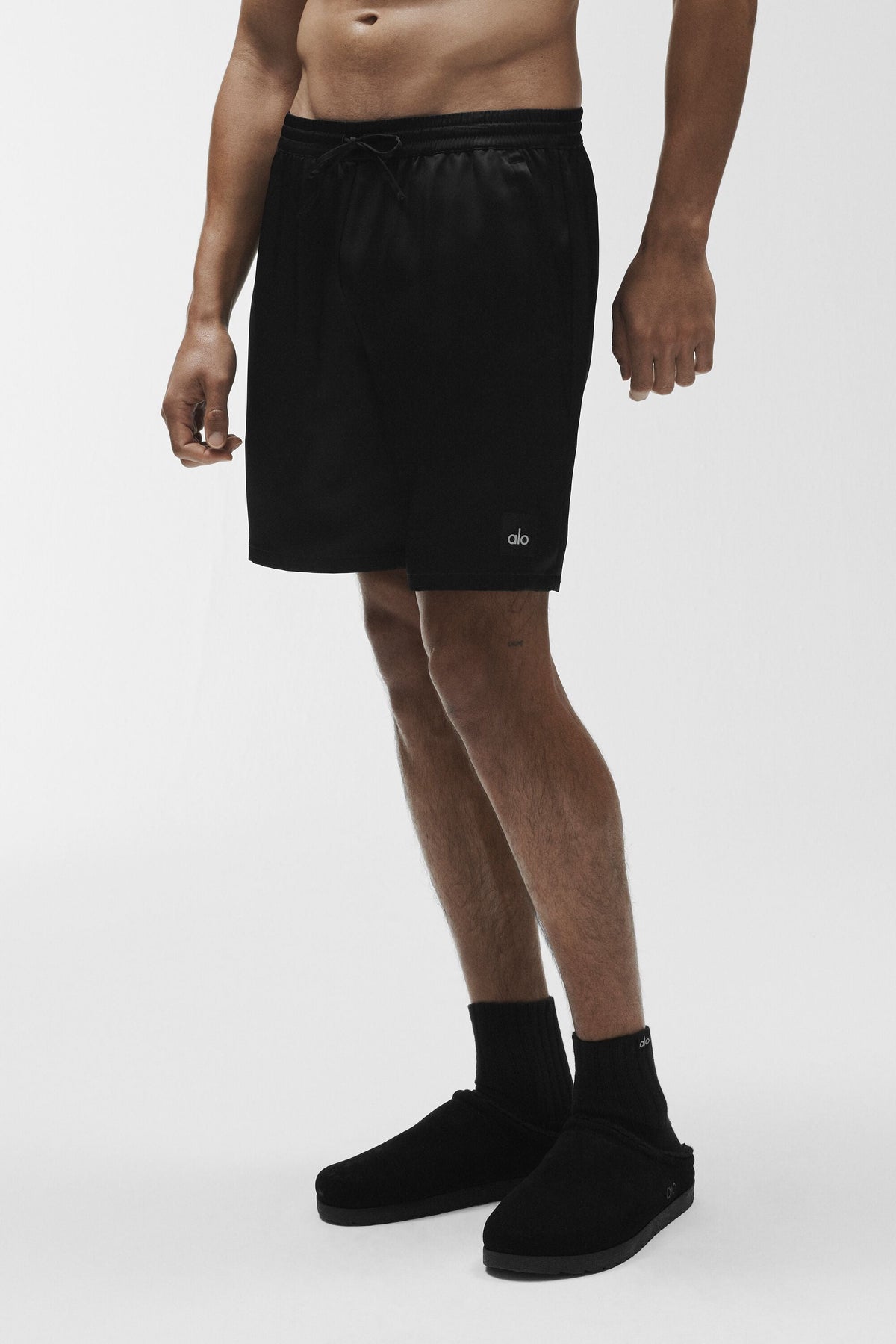 Short Horizon de 7 pouces en satin - Noir