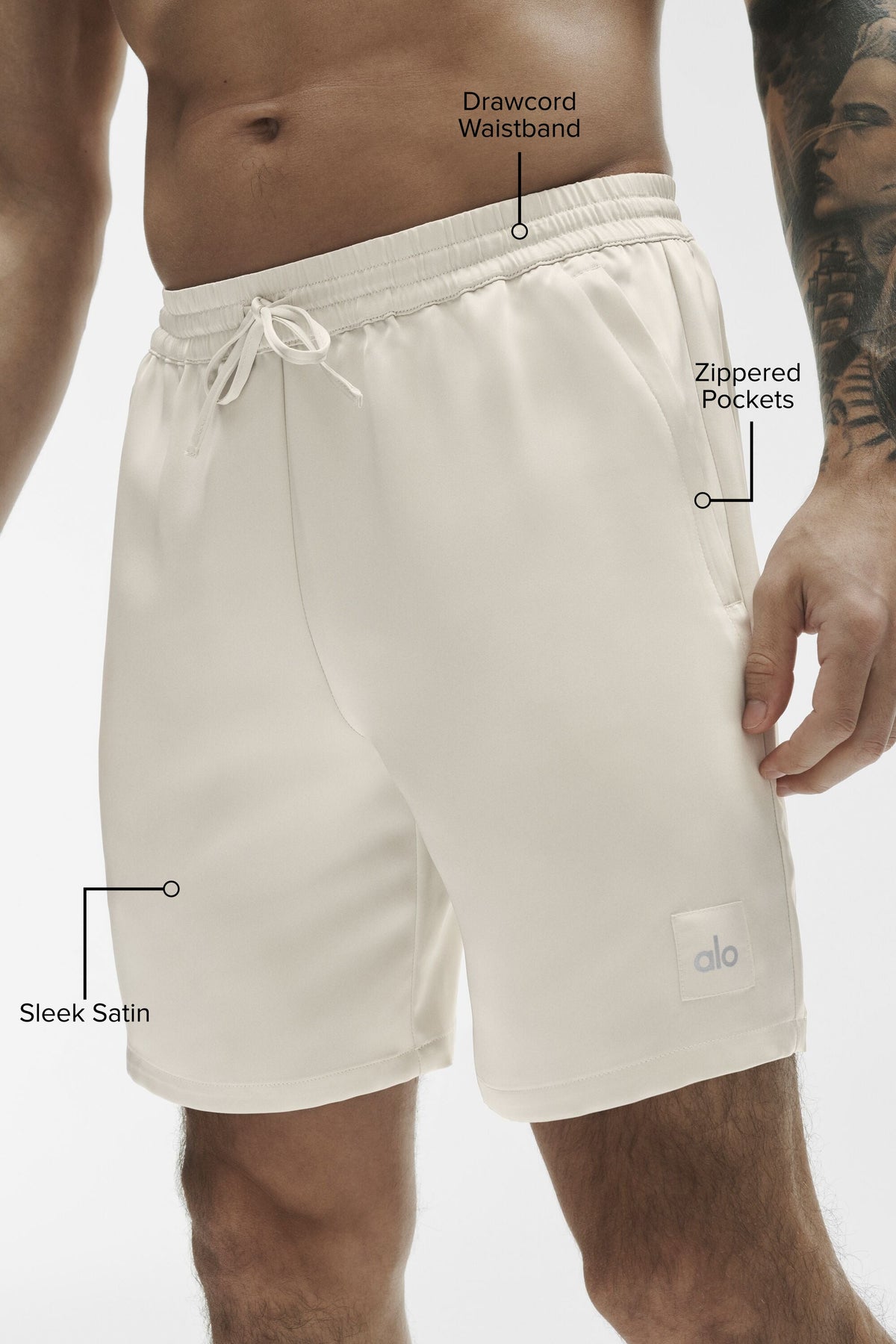 Short Horizon de 7 pouces en satin - Écru