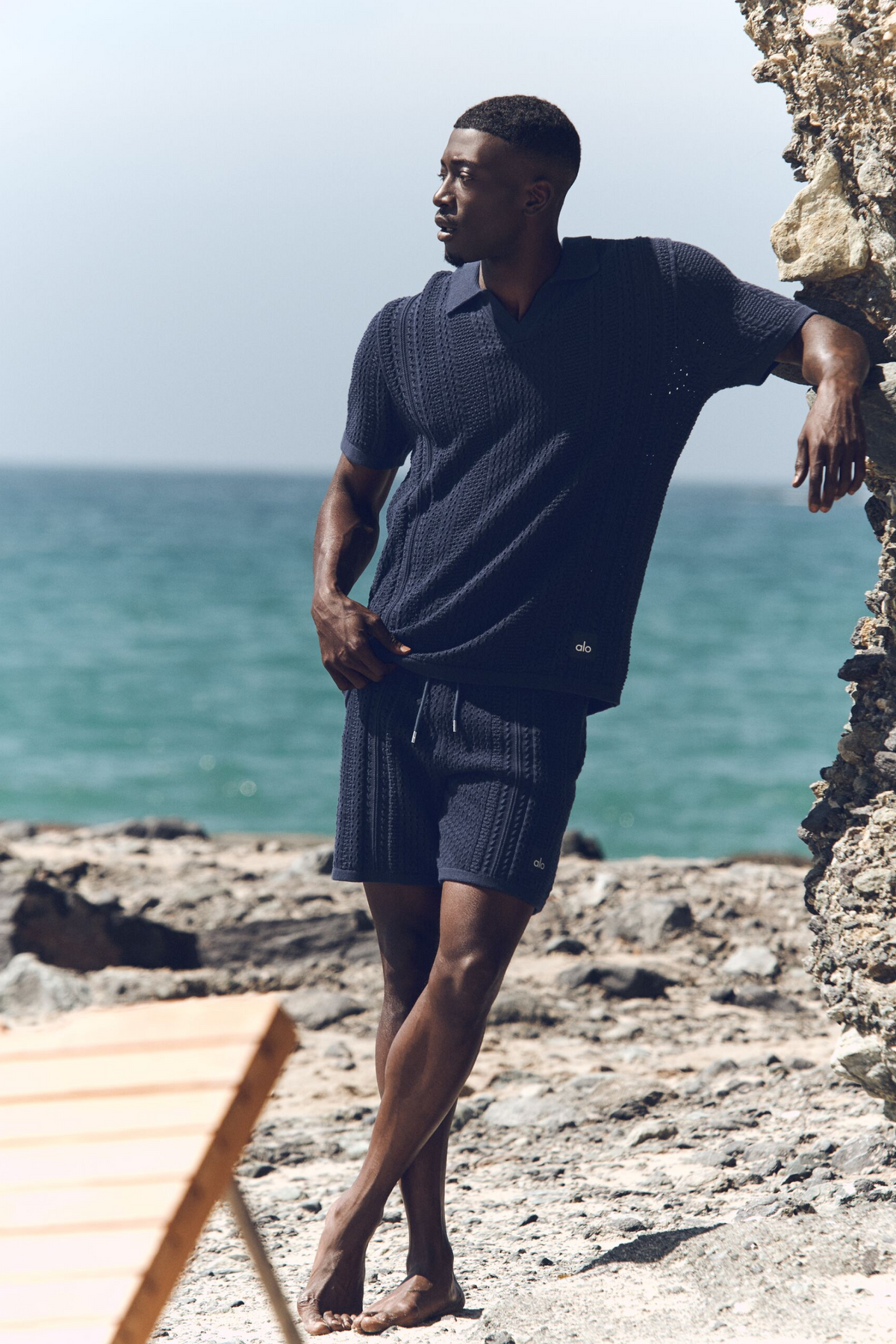 Short Coastline de 7 pouces en maille - Bleu marine