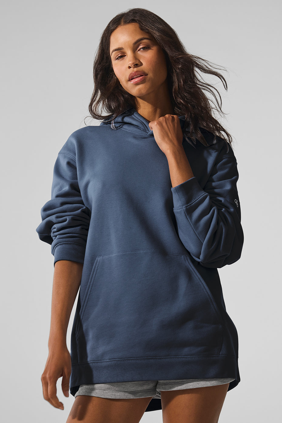 Sweat épais à capuche Renown - Bleu pierre