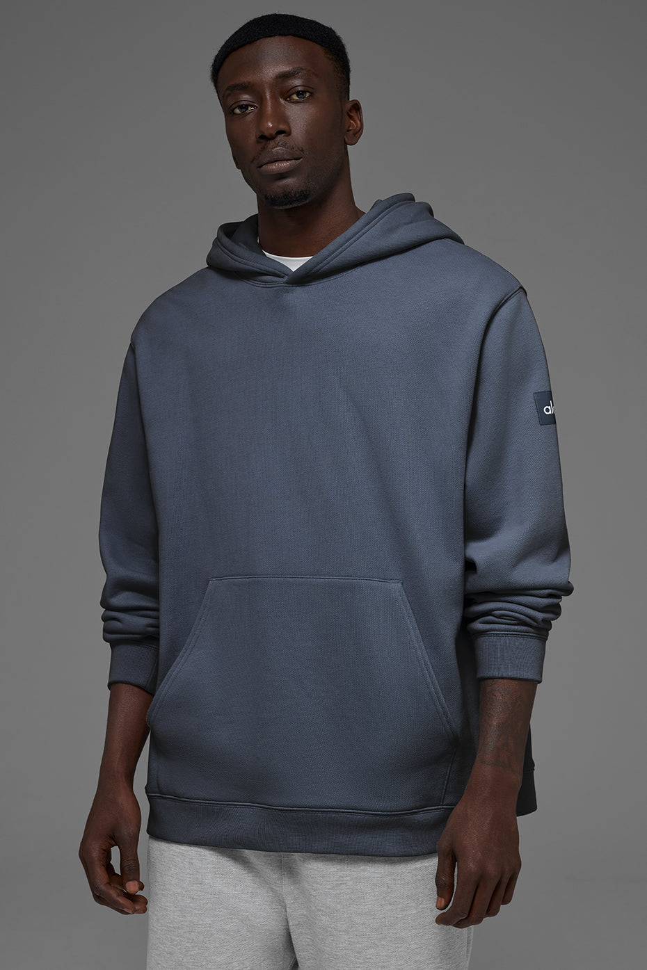 Sweat épais à capuche Renown - Bleu pierre