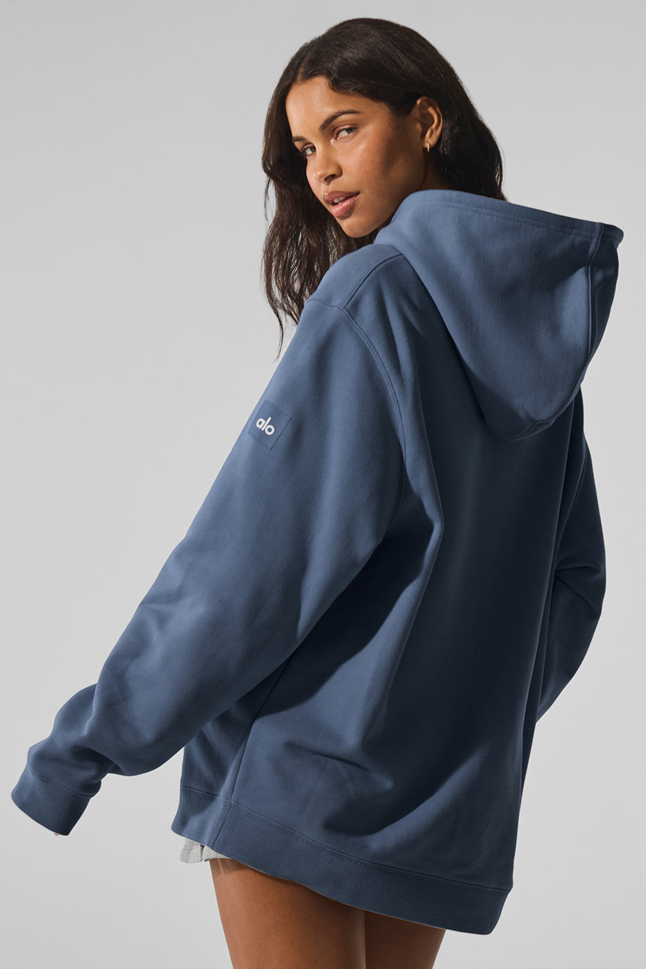 Sweat épais à capuche Renown - Bleu pierre