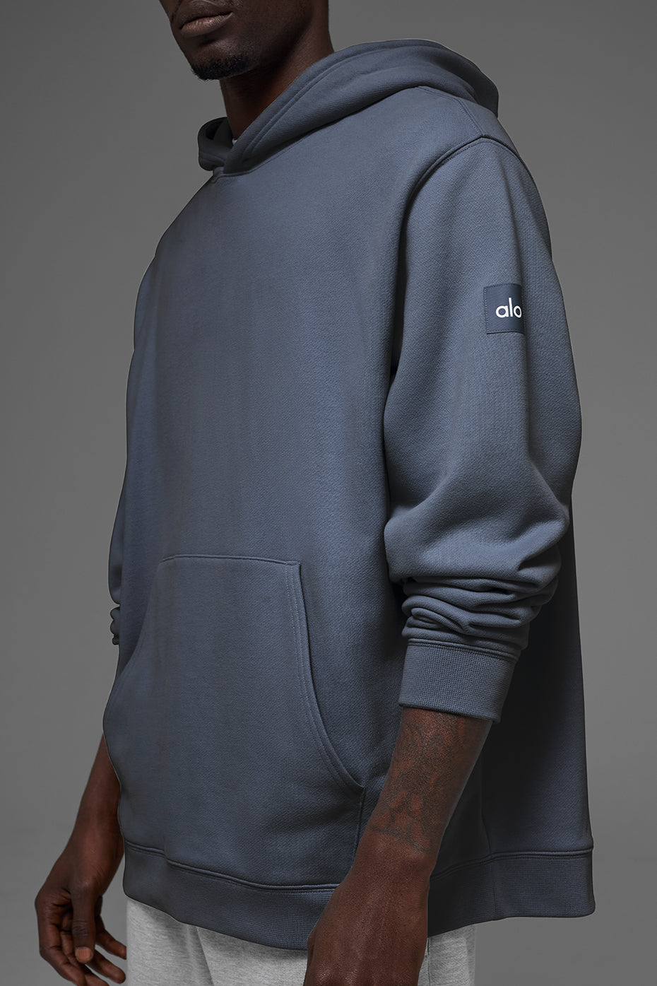 Sweat épais à capuche Renown - Bleu pierre