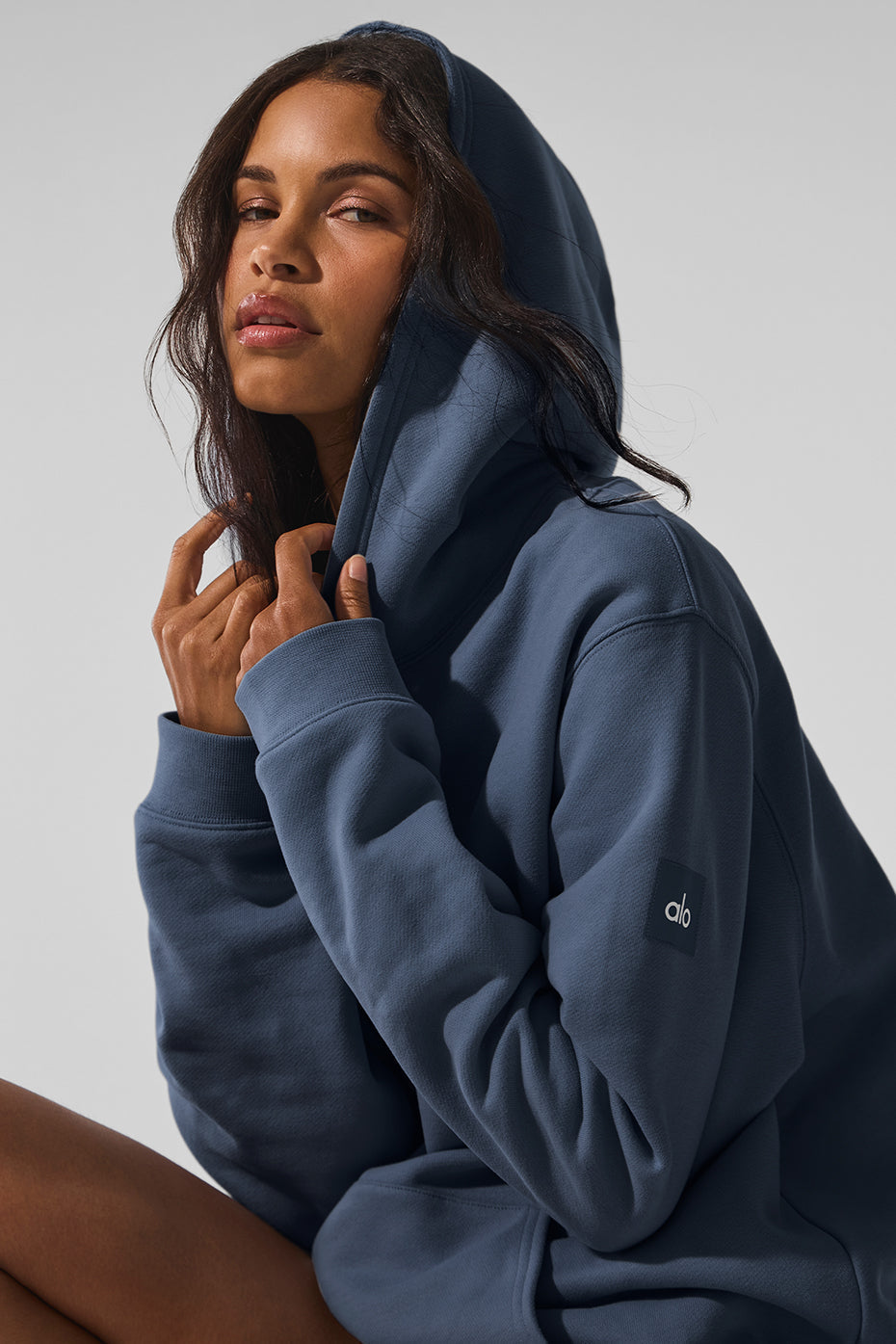 Sweat épais à capuche Renown - Bleu pierre