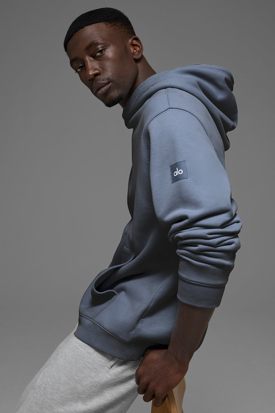Sweat épais à capuche Renown - Bleu pierre
