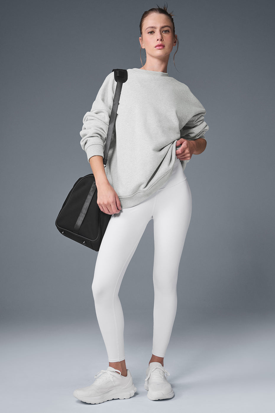 Sweat épais à col rond Renown - Gris chiné sport