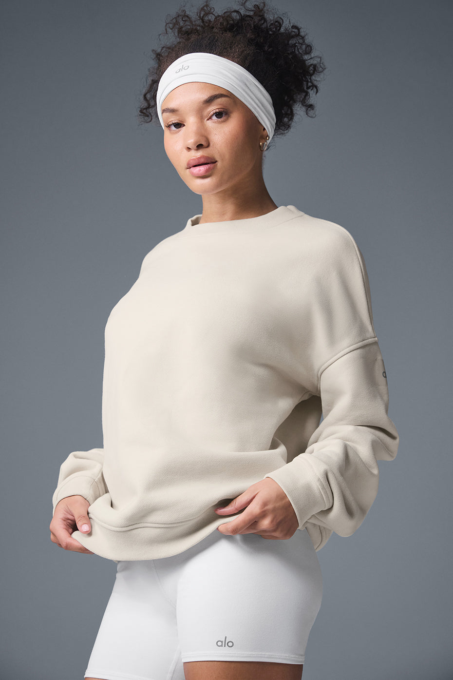 Sweat épais à col rond Renown - Écru
