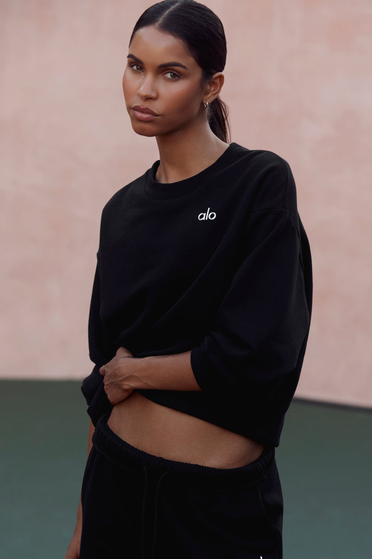 Sweat à col rond Accolade - Noir