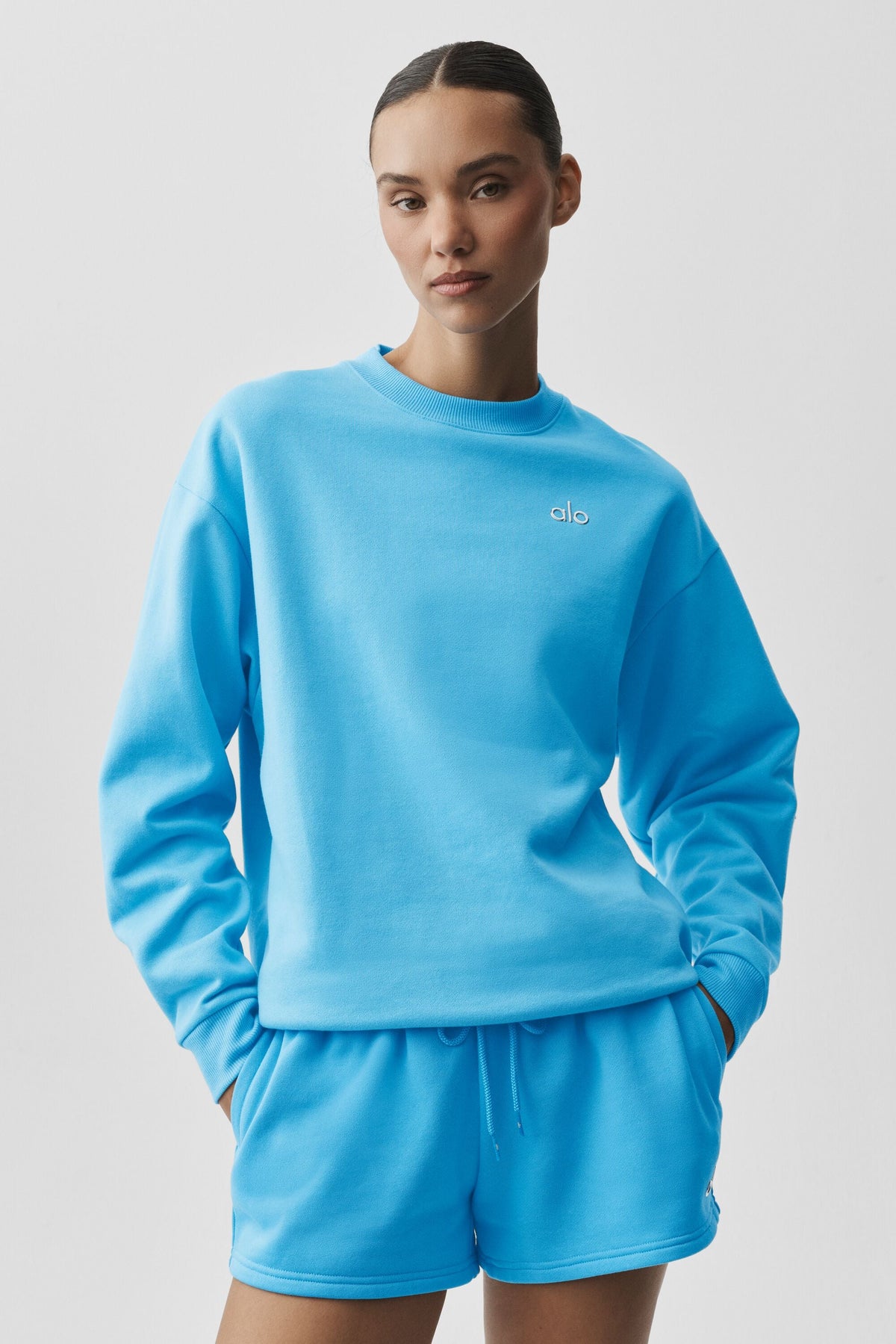 Sweat à col rond Accolade - Bleu azur
