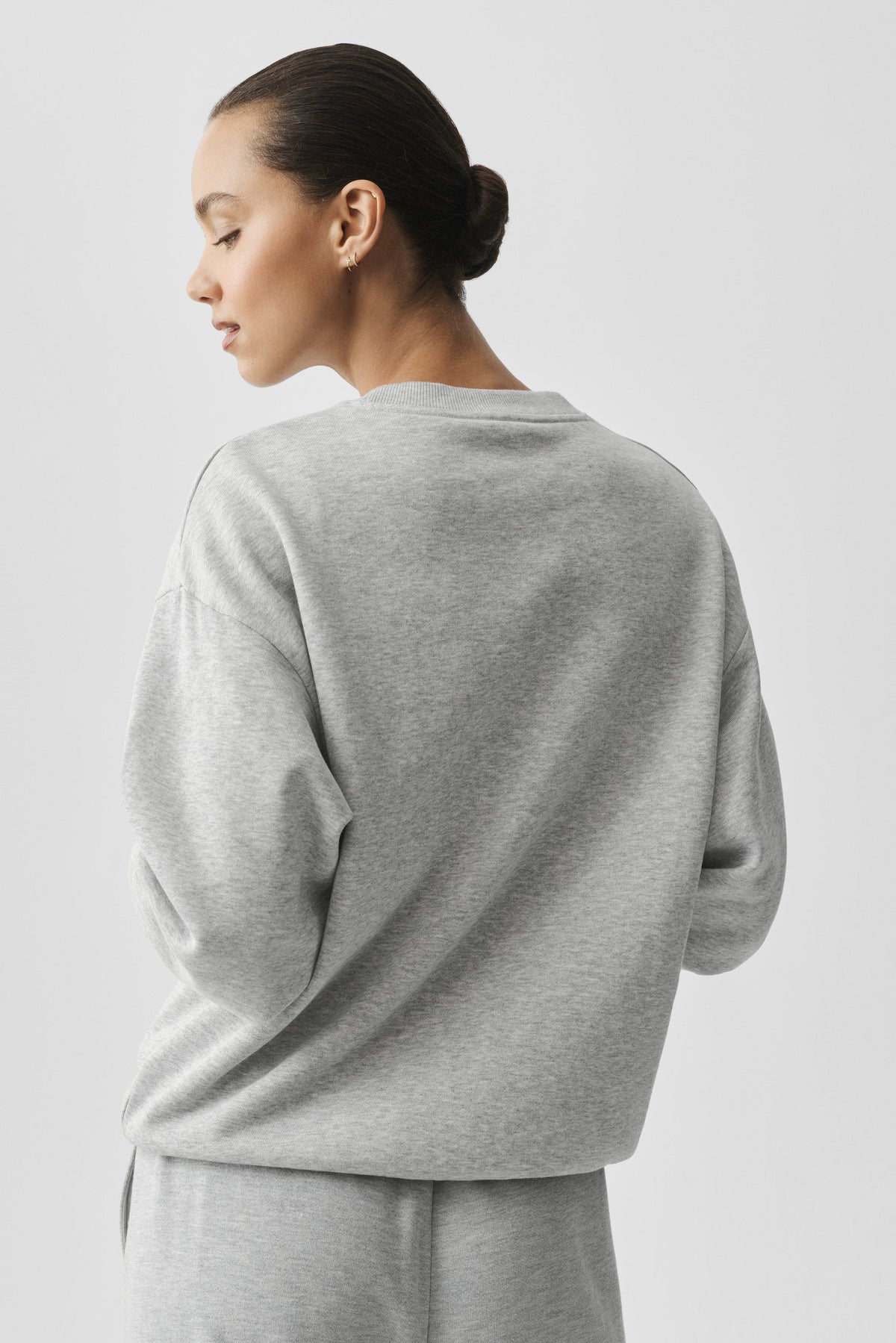 Sweat à col rond Accolade - Gris chiné sport