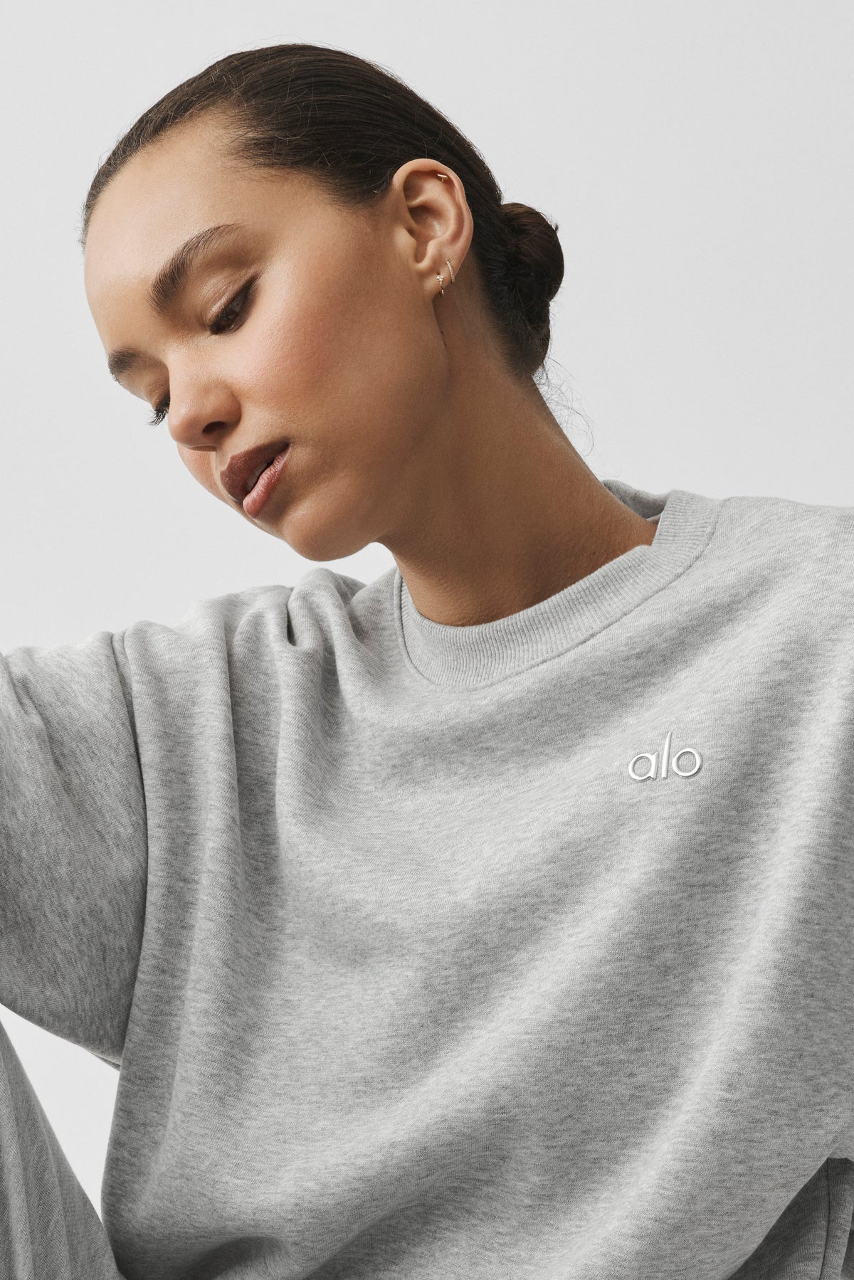 Sweat à col rond Accolade - Gris chiné sport