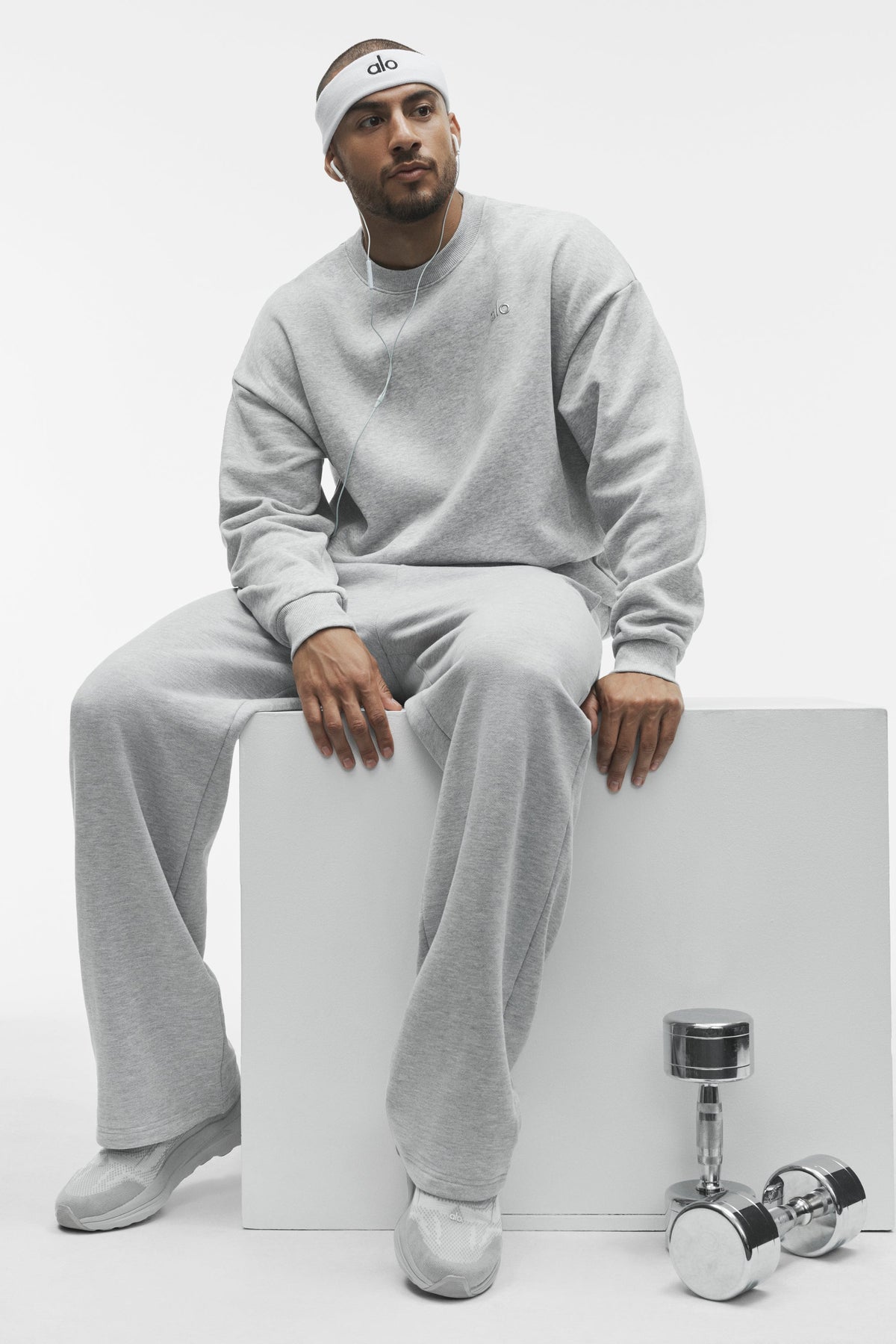 Sweat à col rond Accolade - Gris chiné sport