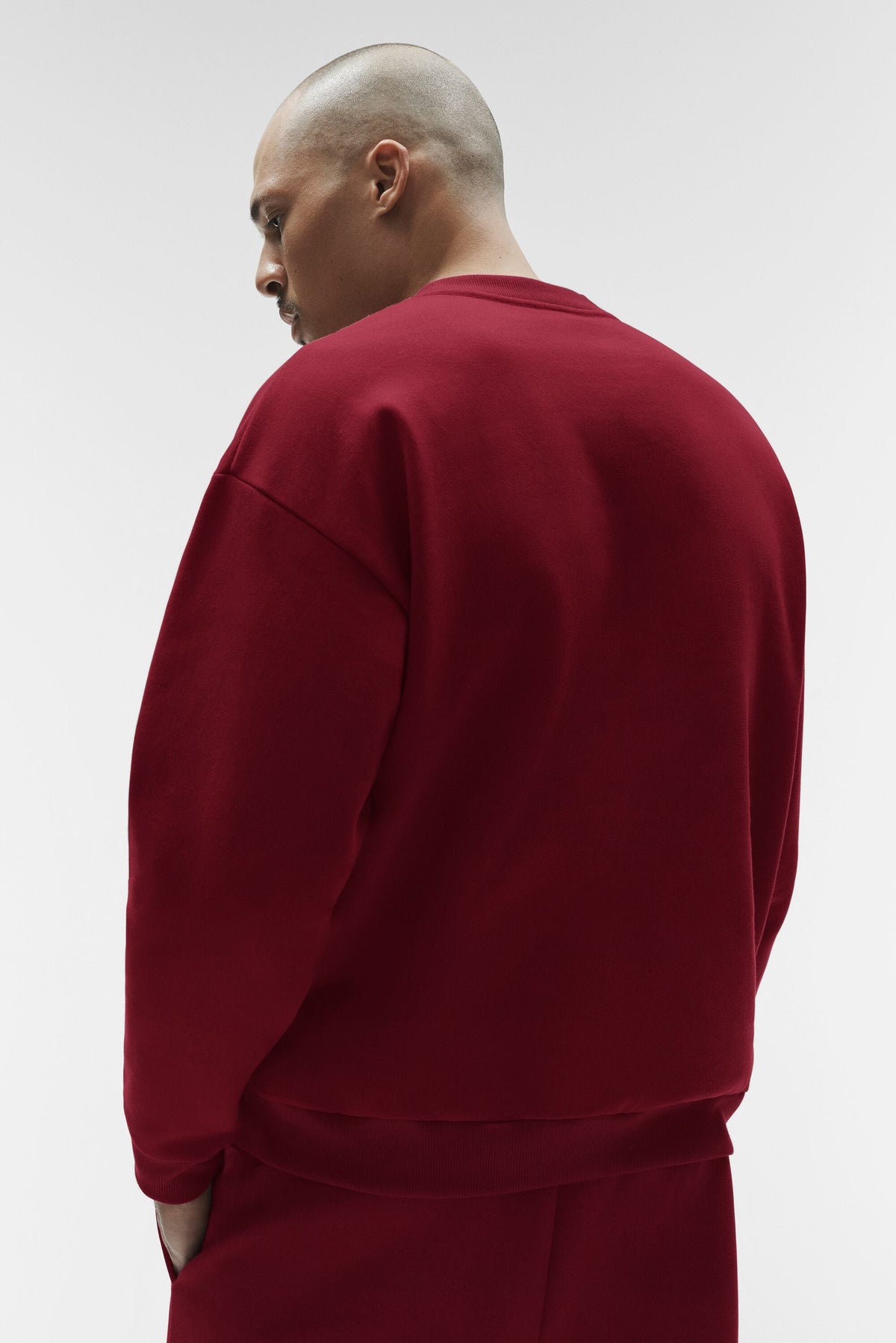 Sweat à col rond Accolade - Rouge romance d’été