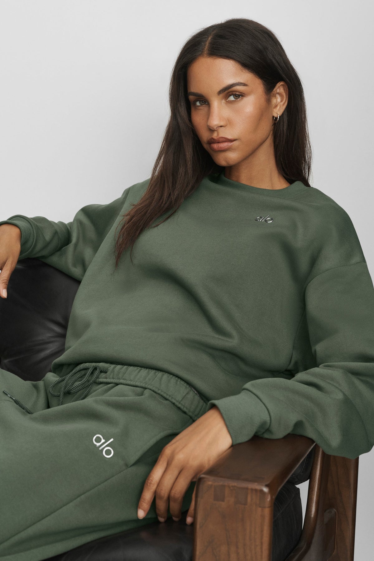 Sweat à col rond Accolade - Vert bambou