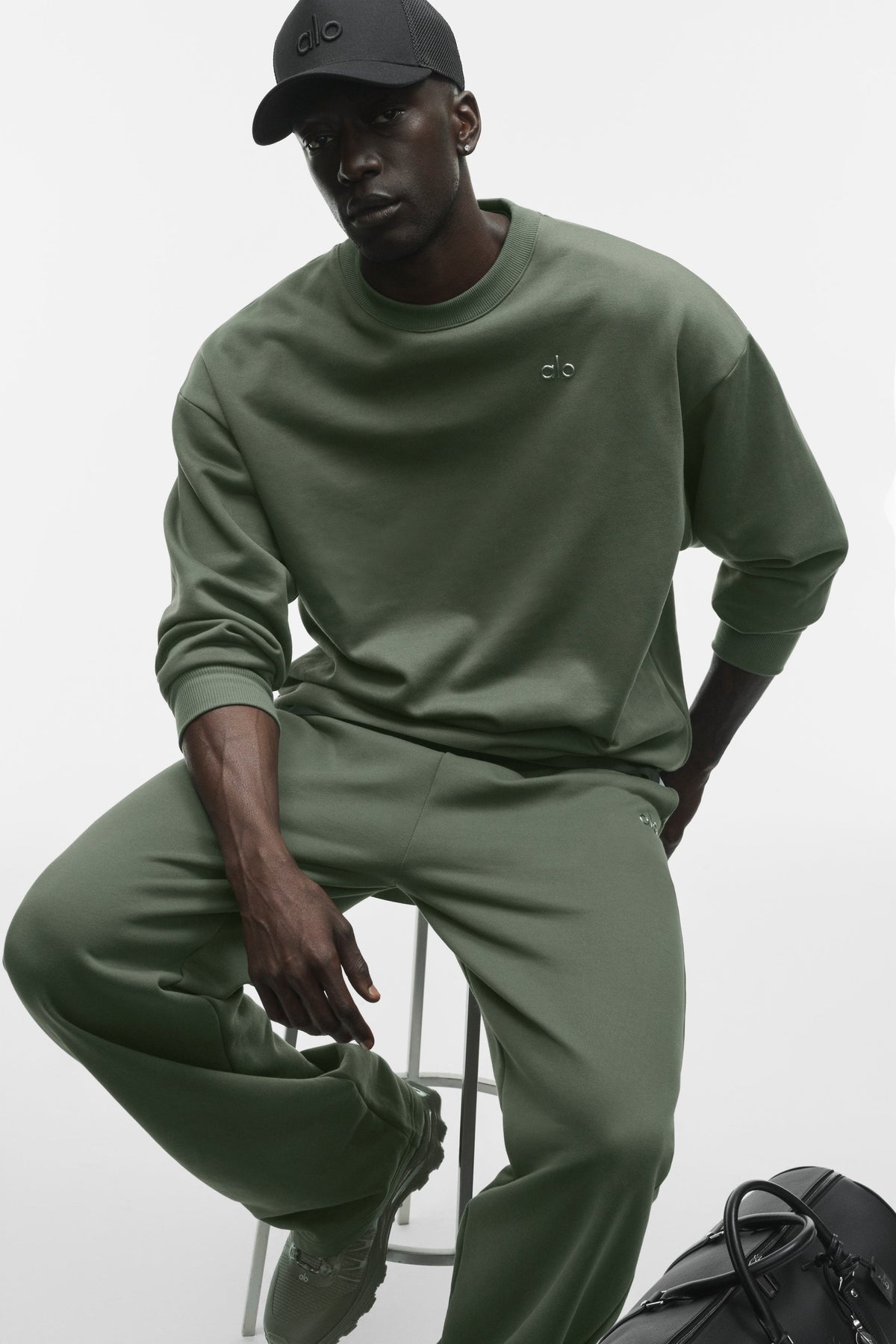 Sweat à col rond Accolade - Vert bambou