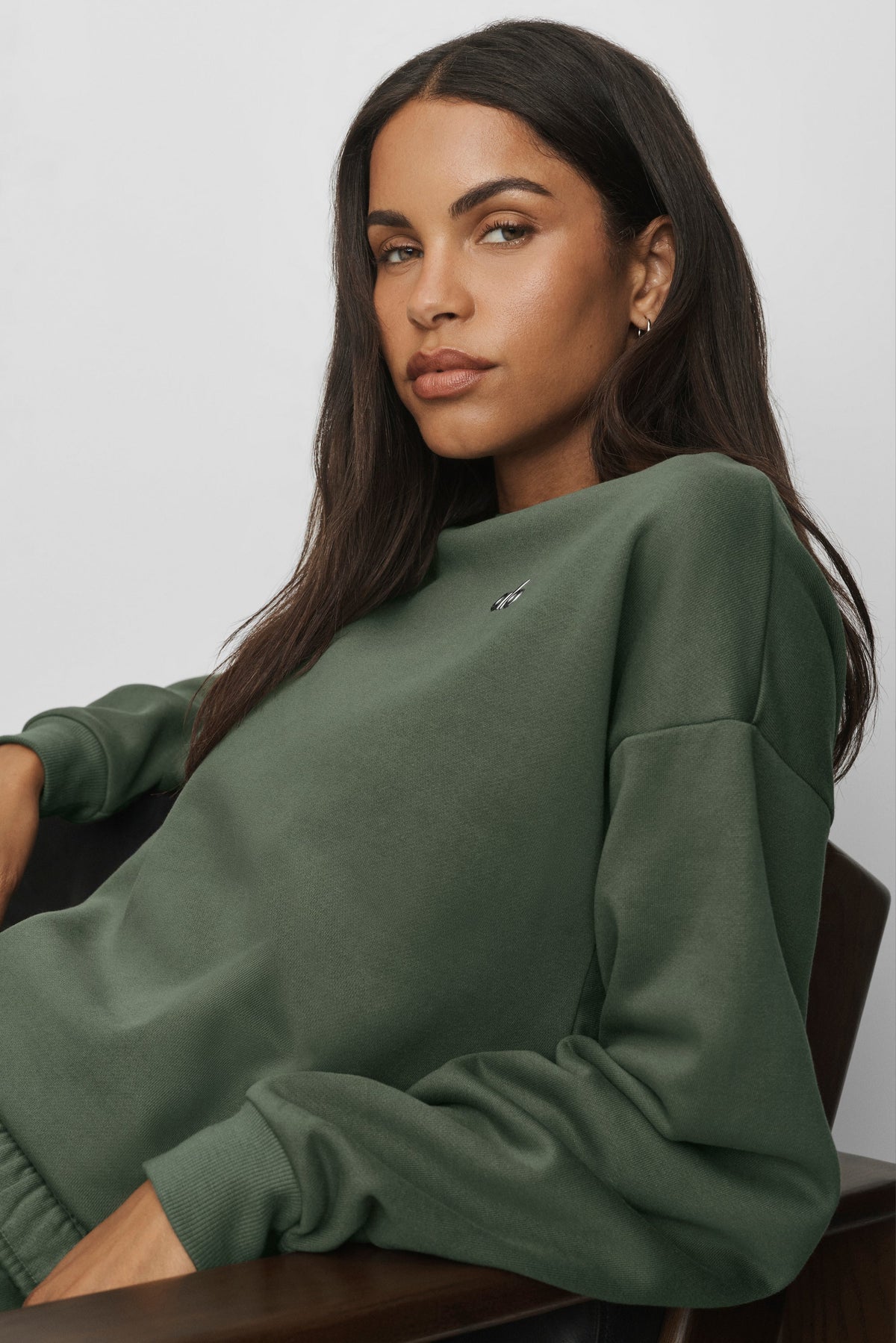 Sweat à col rond Accolade - Vert bambou