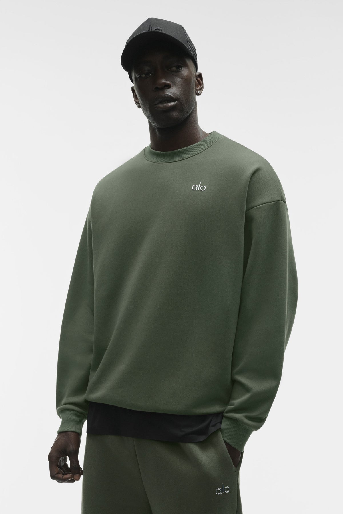 Sweat à col rond Accolade - Vert bambou