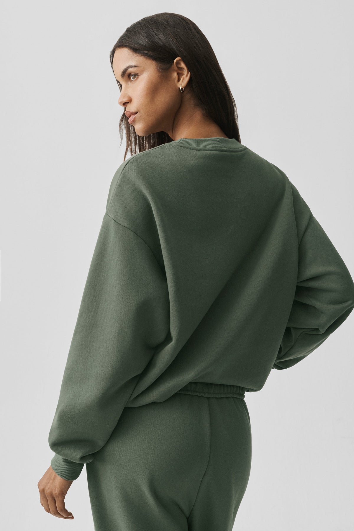 Sweat à col rond Accolade - Vert bambou