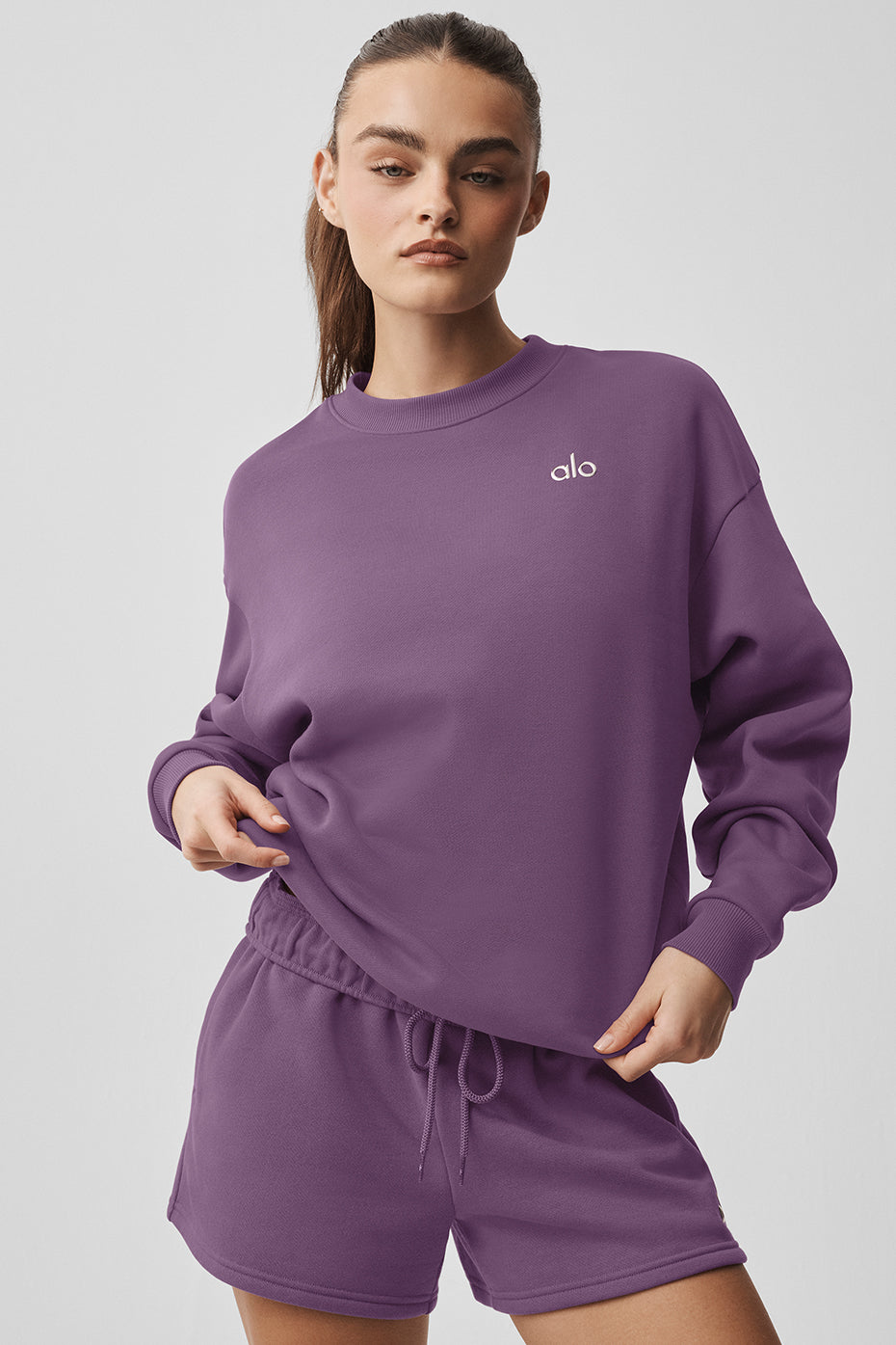 Sweat à col rond Accolade - Baiser de prune