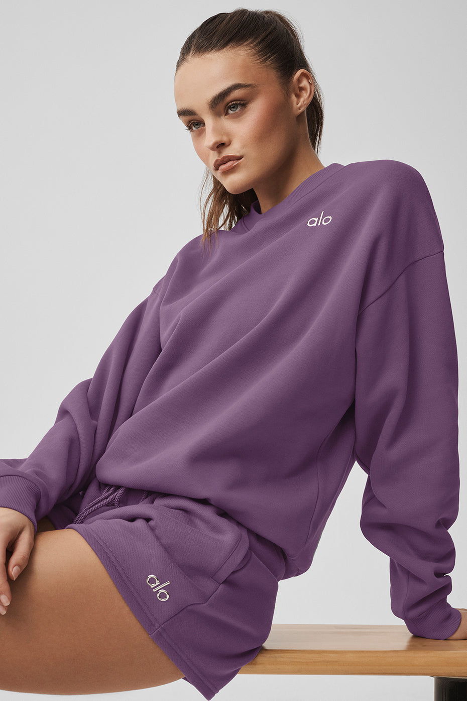 Sweat à col rond Accolade - Baiser de prune