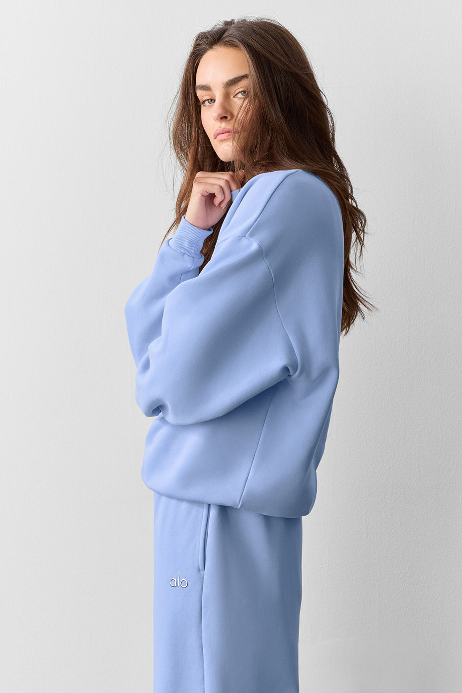 Sweat à col rond Accolade - Bleu Provence clair